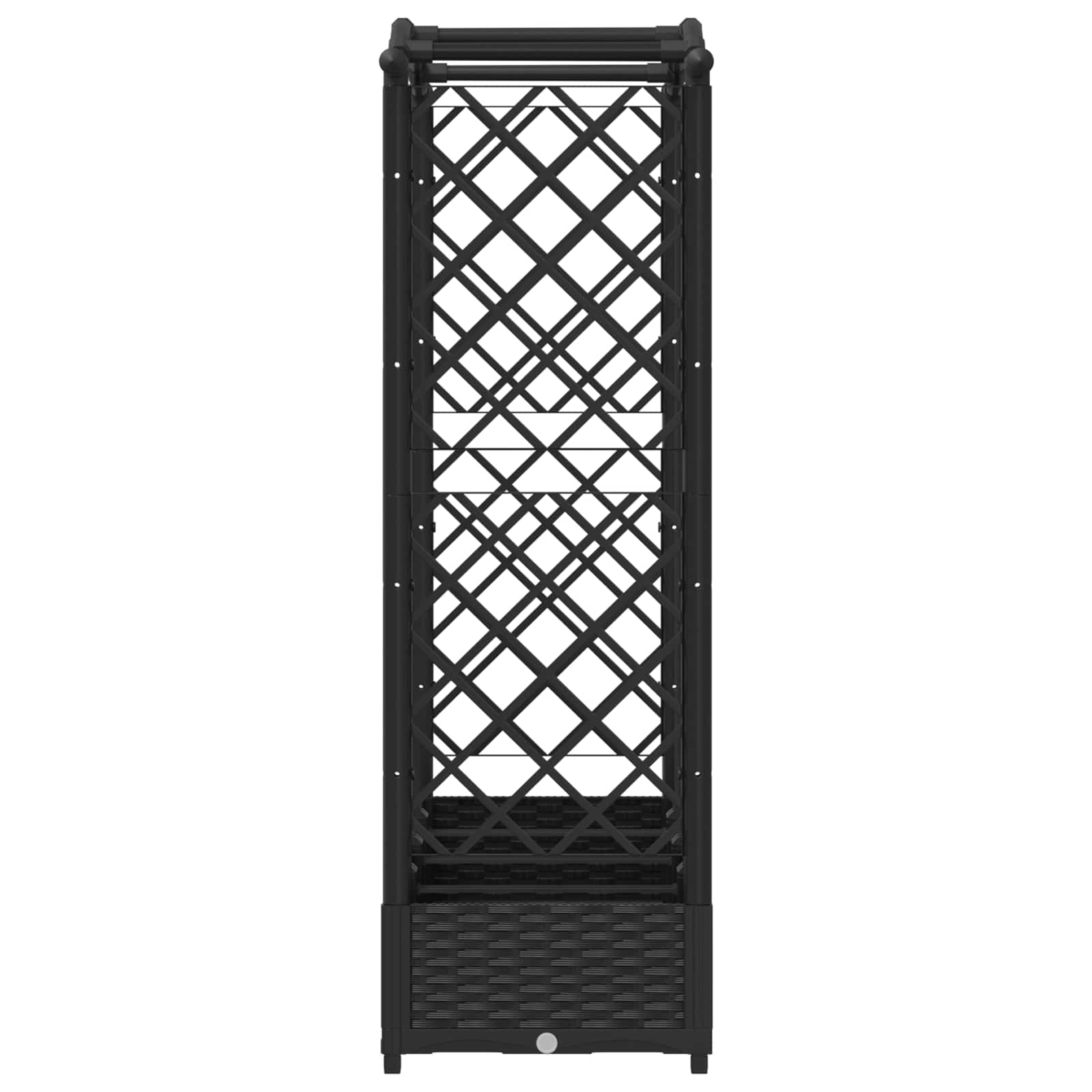 Povišeni krevet s mrežom i krovom Crna 207 x 40 x 126 cm PP