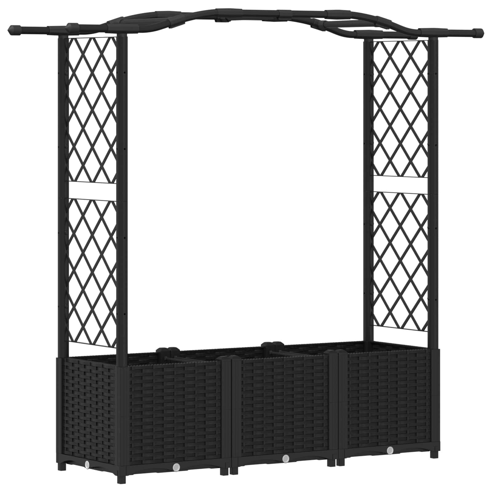 Povišeni krevet s mrežom i krovom Crna 164 x 40 x 142 cm PP