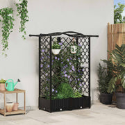 Povišeni krevet s mrežom i krovom Crna 124 x 40 x 126 cm PP