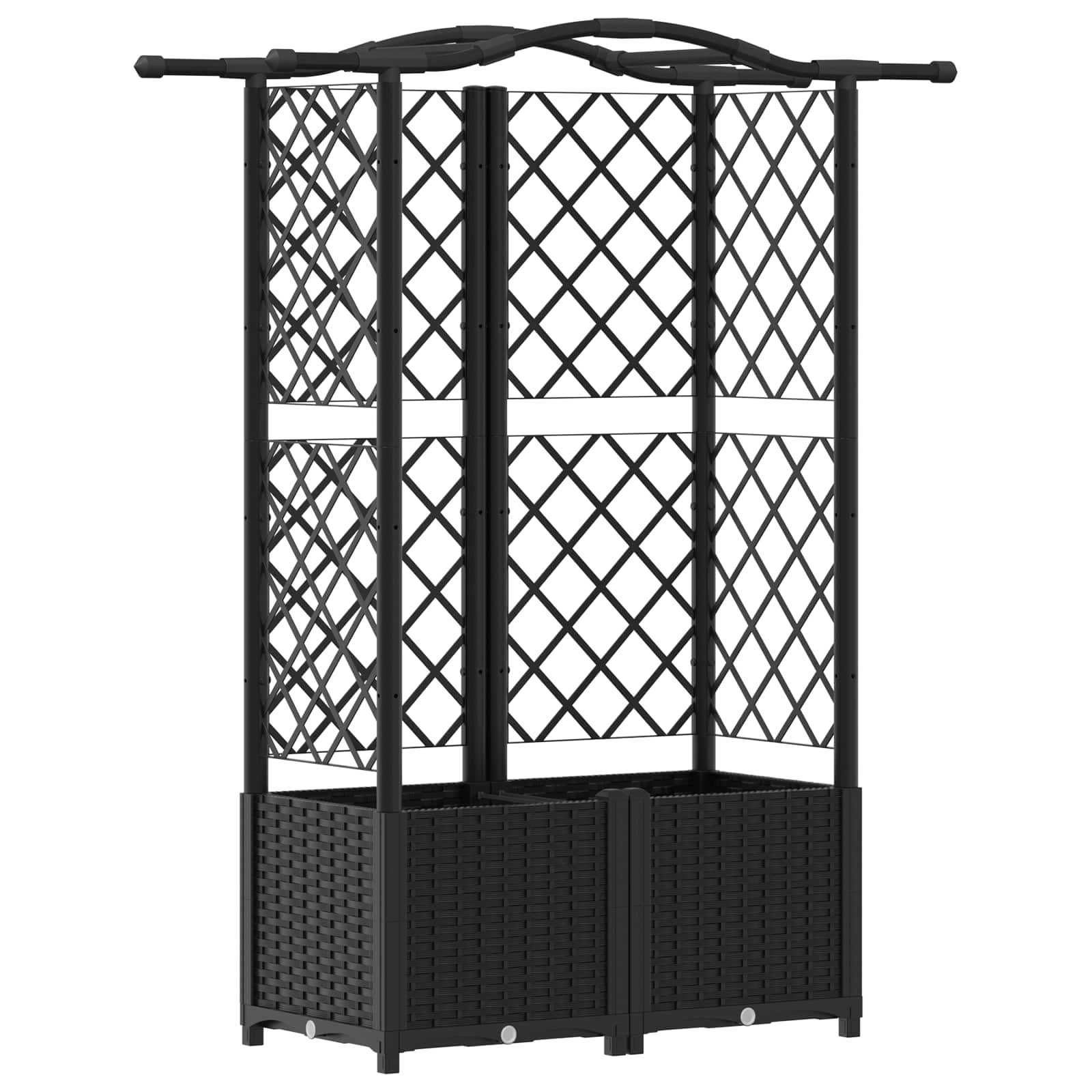 Povišeni krevet s mrežom i krovom Crna 122 x 40 x 141 cm PP