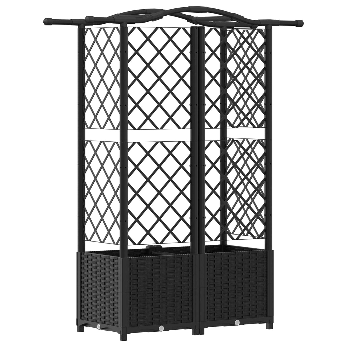 Povišeni krevet s mrežom i krovom Crna 122 x 40 x 141 cm PP