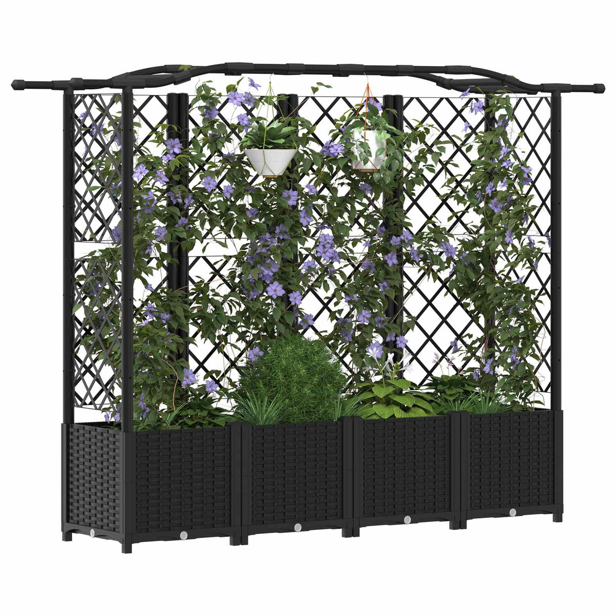 Povišeni krevet s mrežom i krovom Crna 204 x 40 x 141 cm PP