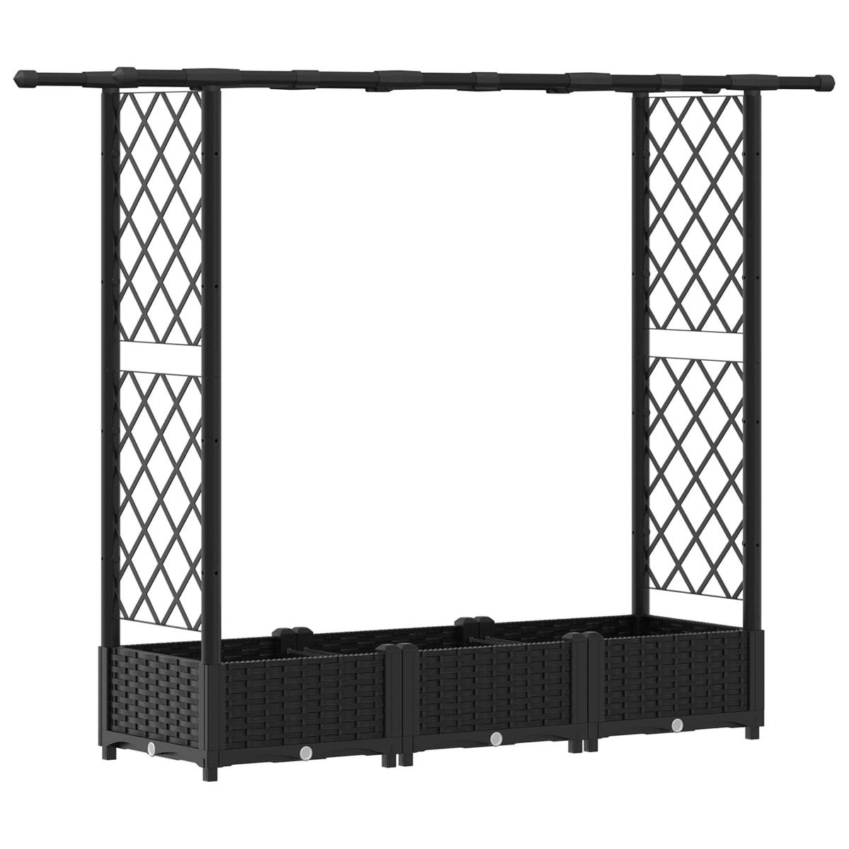 Povišeni krevet s mrežom i krovom Crna 164 x 40 x 121 cm PP