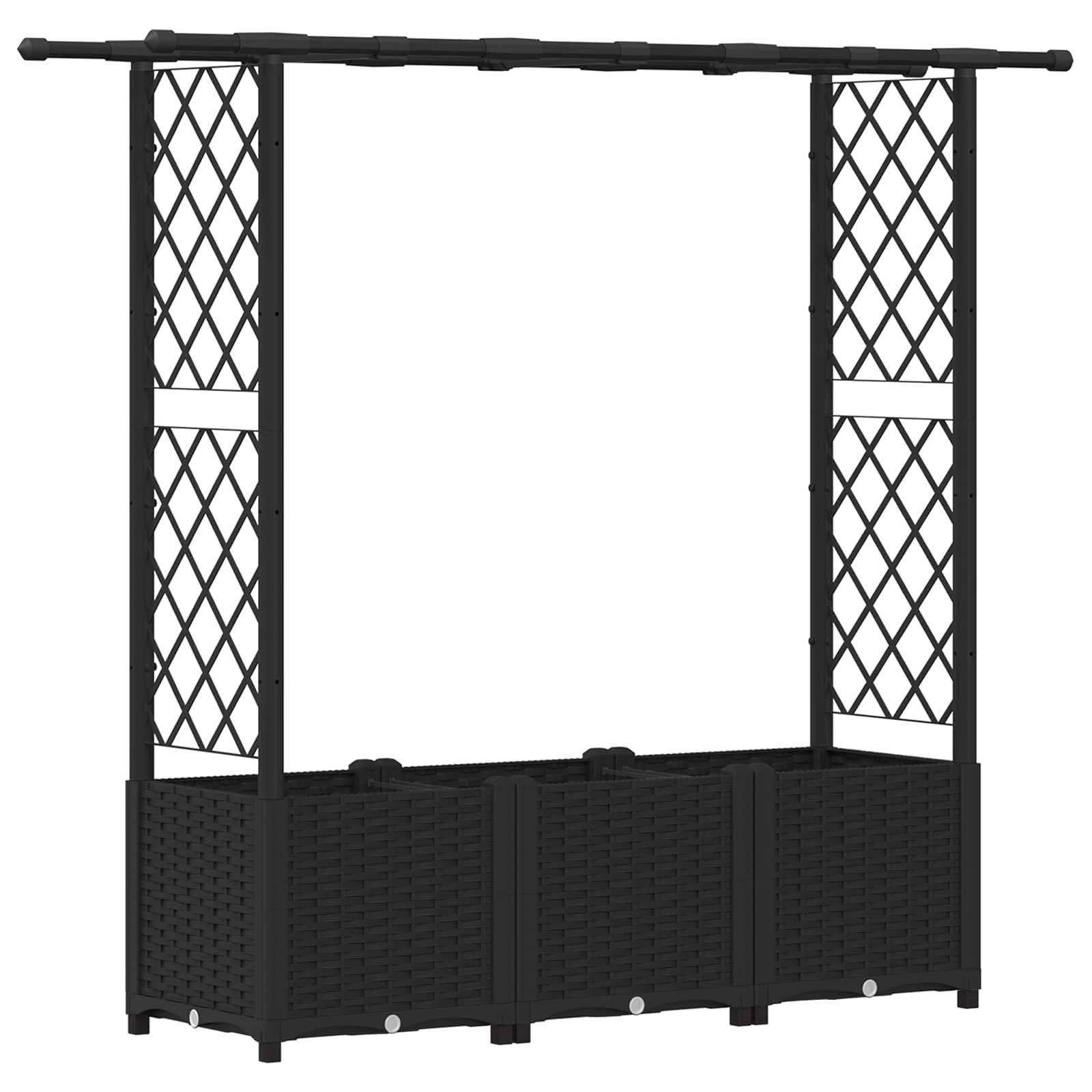 Povišeni krevet s mrežom i krovom Crna 162,5 x 40 x 138 cm PP