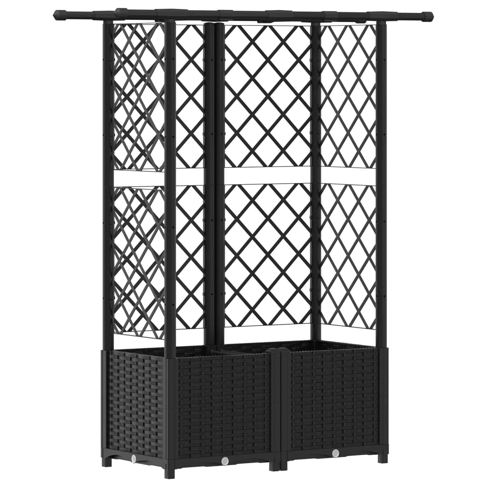 Povišeni krevet s mrežom i krovom Crna 124 x 40 x 138 cm PP