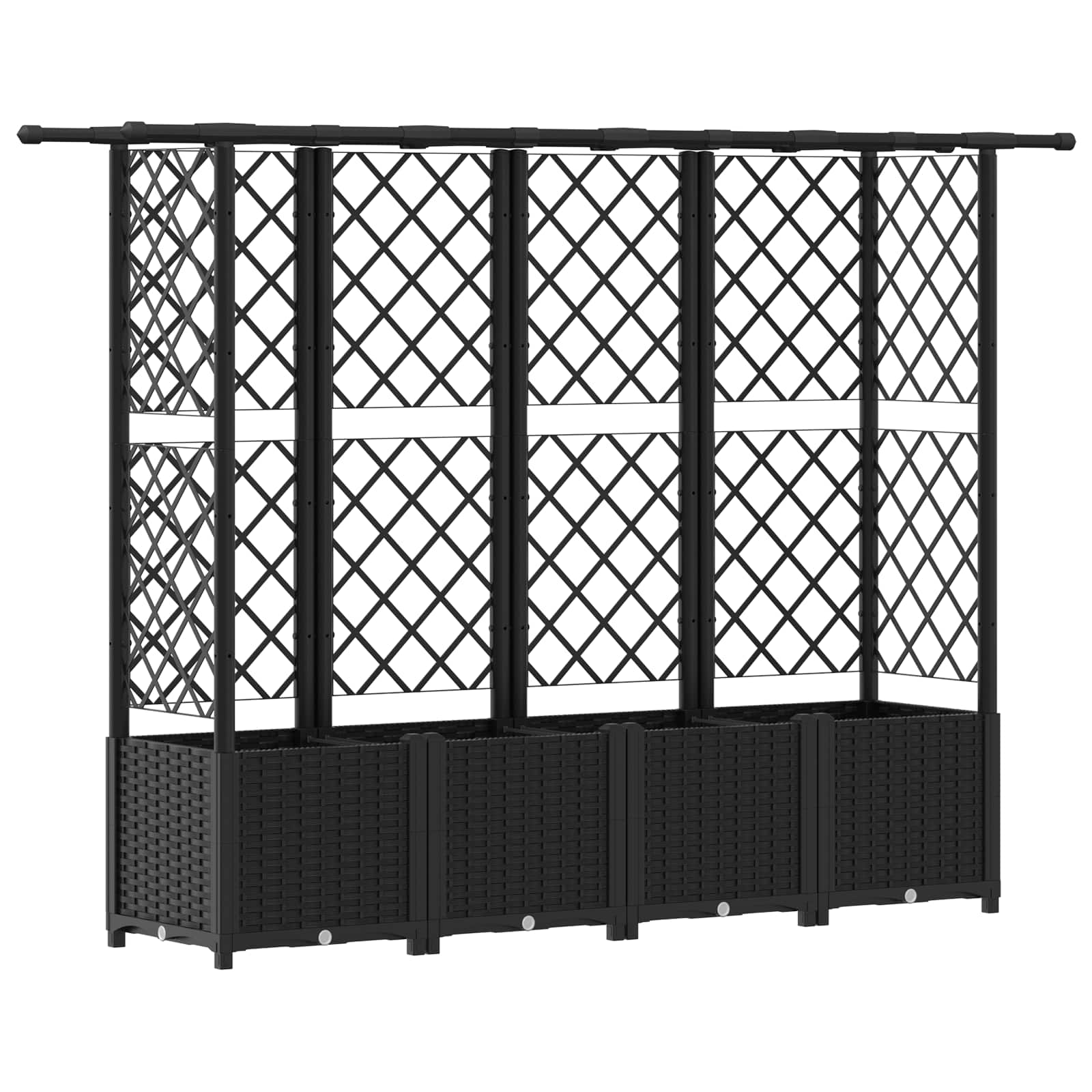 Povišeni krevet s mrežom i krovom Crna 202 x 40 x 138 cm PP