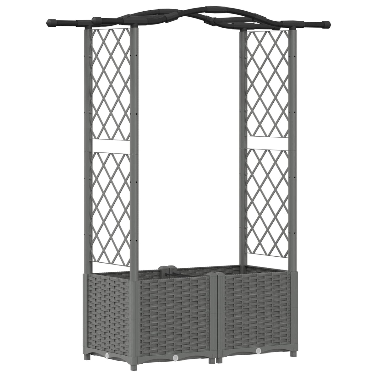 Povišeni krevet s mrežom i krovom Svjetlosiva 125 x 40 x 138 cm