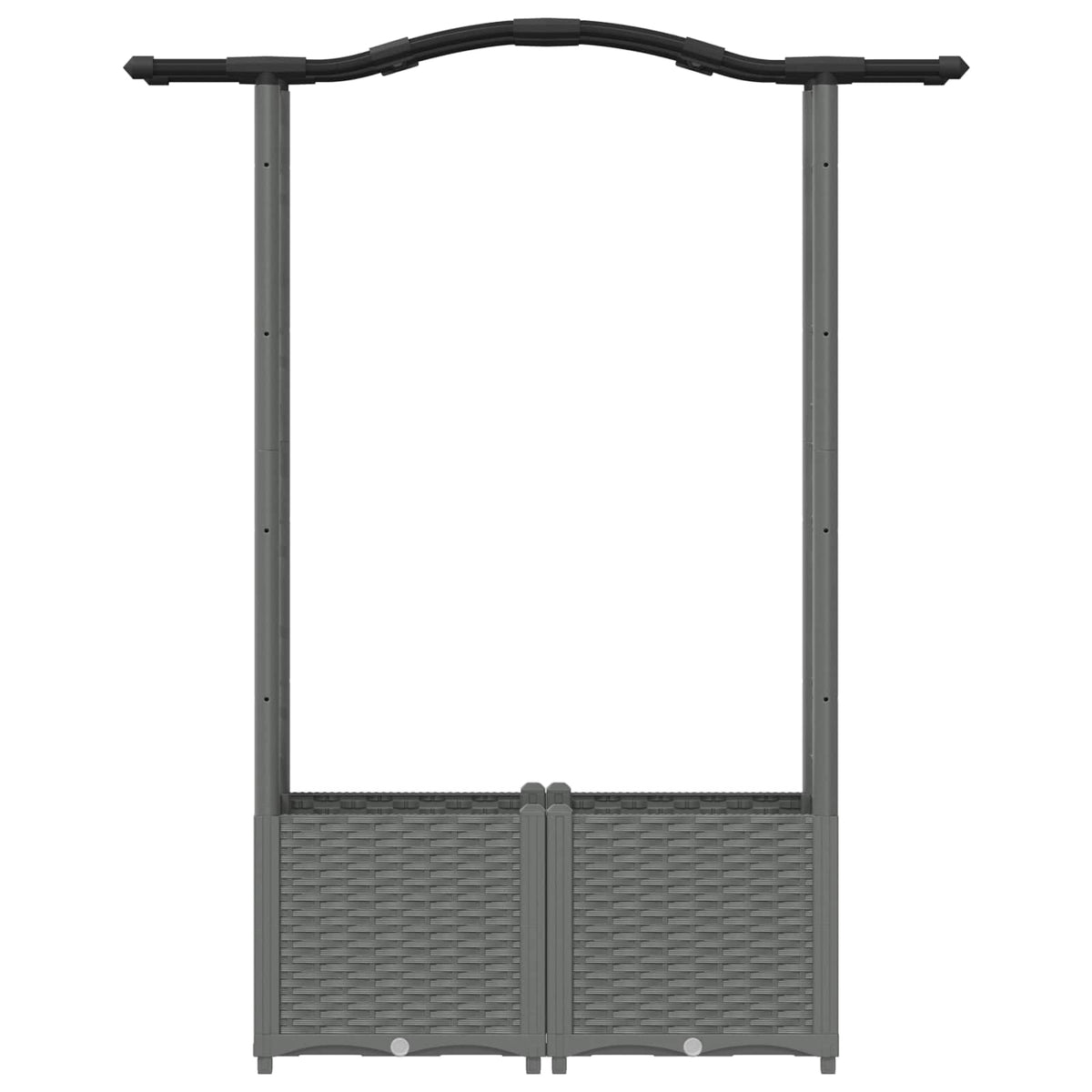 Povišeni krevet s mrežom i krovom Svjetlosiva 125 x 40 x 138 cm
