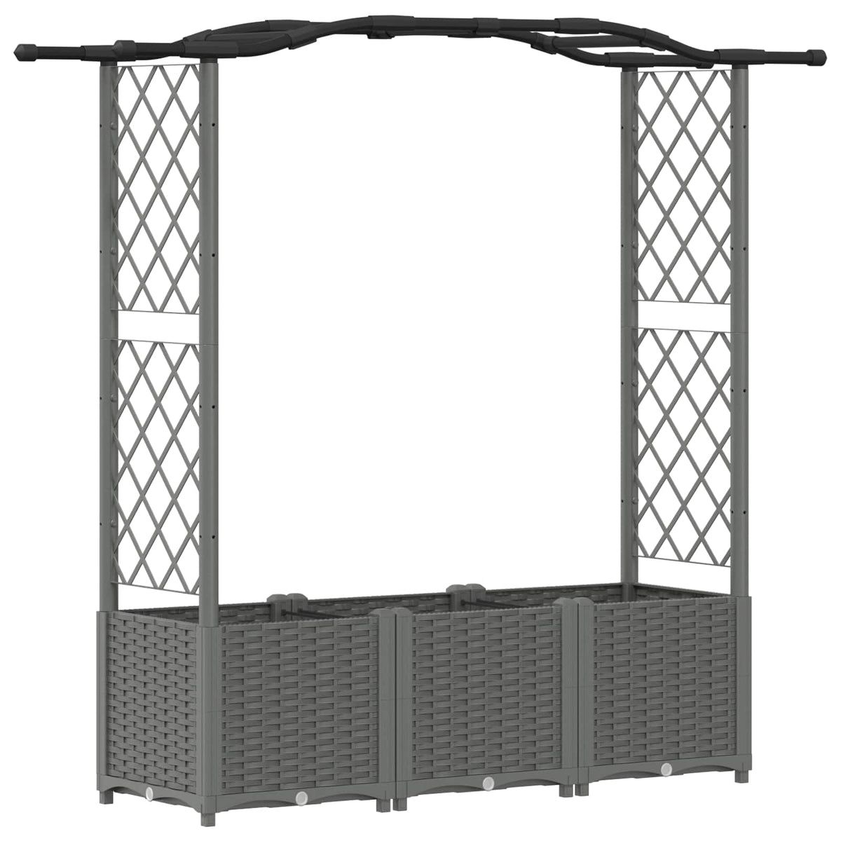 Povišeni krevet s mrežom i krovom Svjetlosiva 164 x 40 x 138 cm