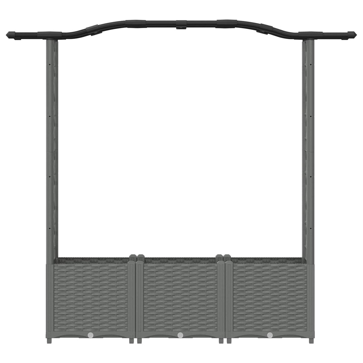 Povišeni krevet s mrežom i krovom Svjetlosiva 164 x 40 x 138 cm