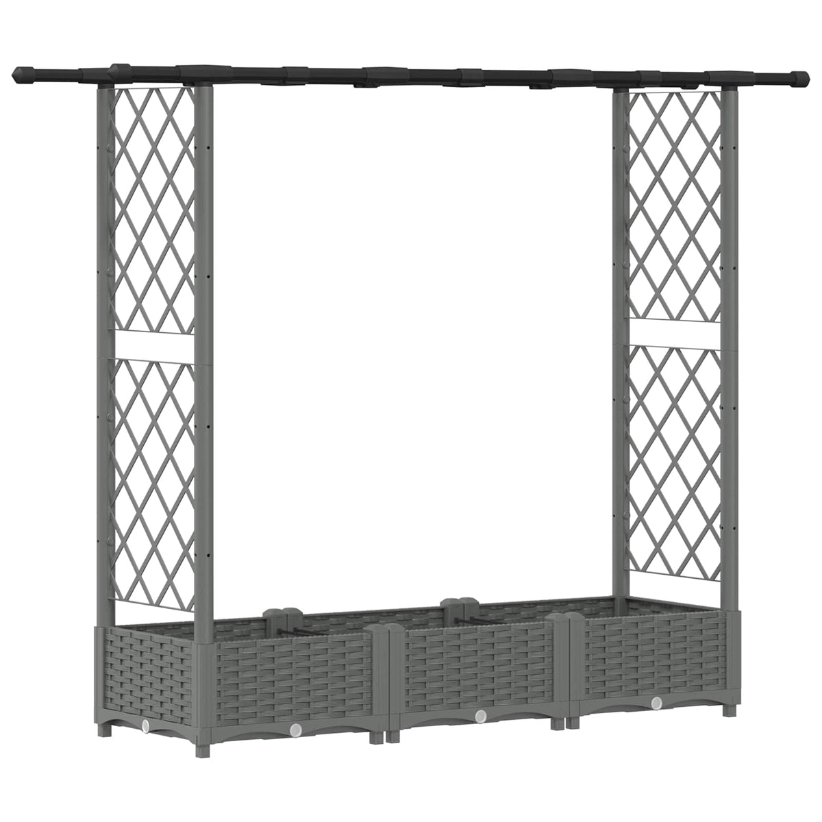 Povišeni krevet s mrežom i krovom Svjetlosiva 164 x 40 x 121 cm