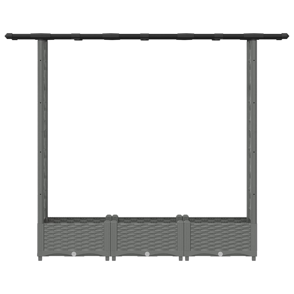 Povišeni krevet s mrežom i krovom Svjetlosiva 164 x 40 x 121 cm