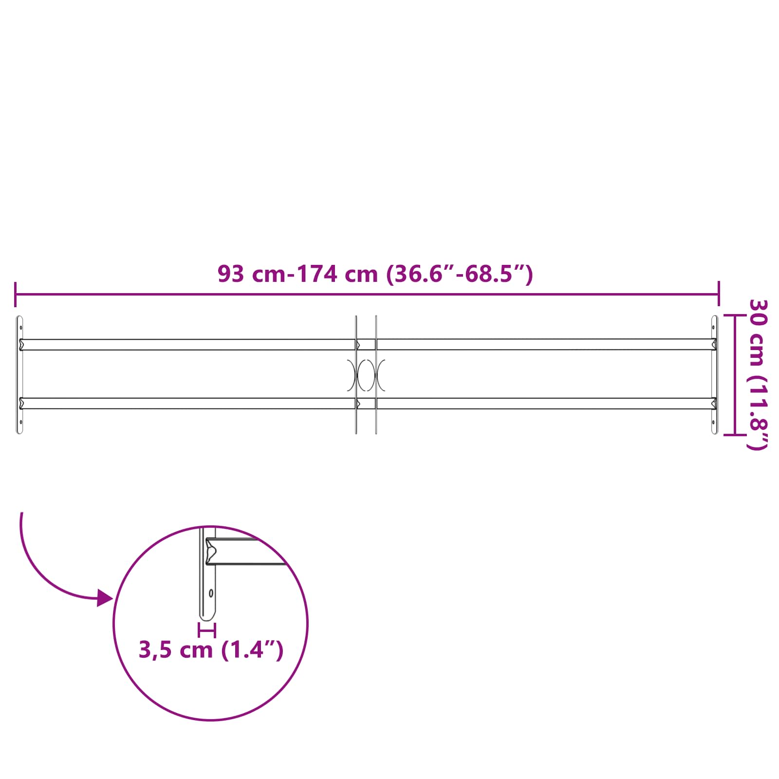 Rešetka za sigurnost prozora s 2 prekrižena nosača 3 pcs