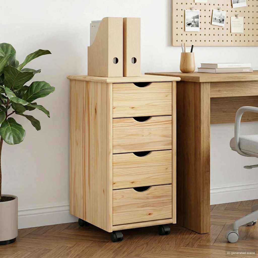 Mobilni ormar Smeđa 65,5 x 34 x 39 cm Čvrsto borovo drvo
