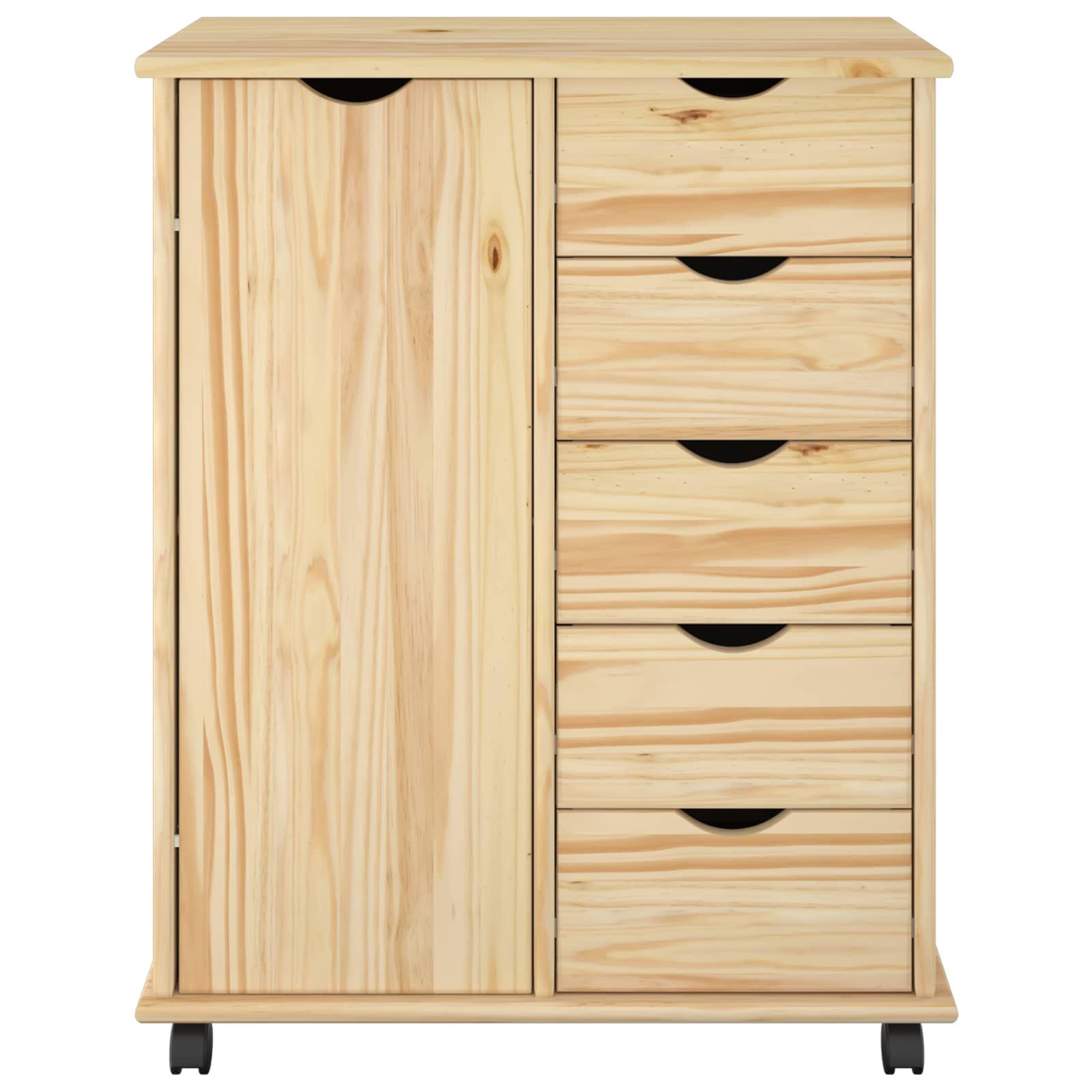 Mobilni ormar Smeđa 63,5 x 39 x 79 cm Čvrsto borovo drvo