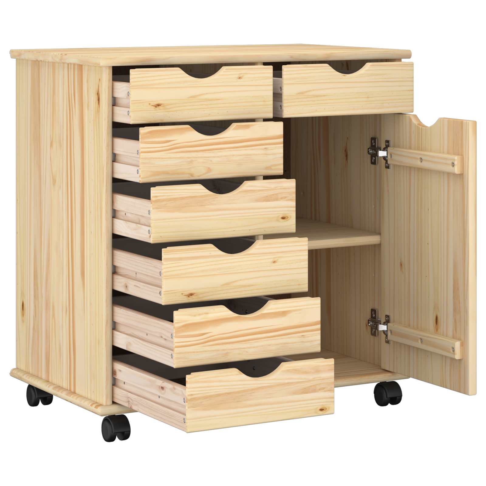 Mobilni ormar Smeđa 63,5 x 39 x 65,5 cm Čvrsto borovo drvo
