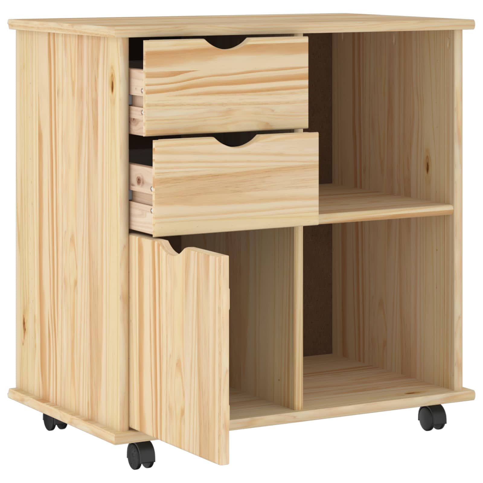Mobilni ormar Smeđa 63,5 x 39 x 65,5 cm Čvrsto borovo drvo