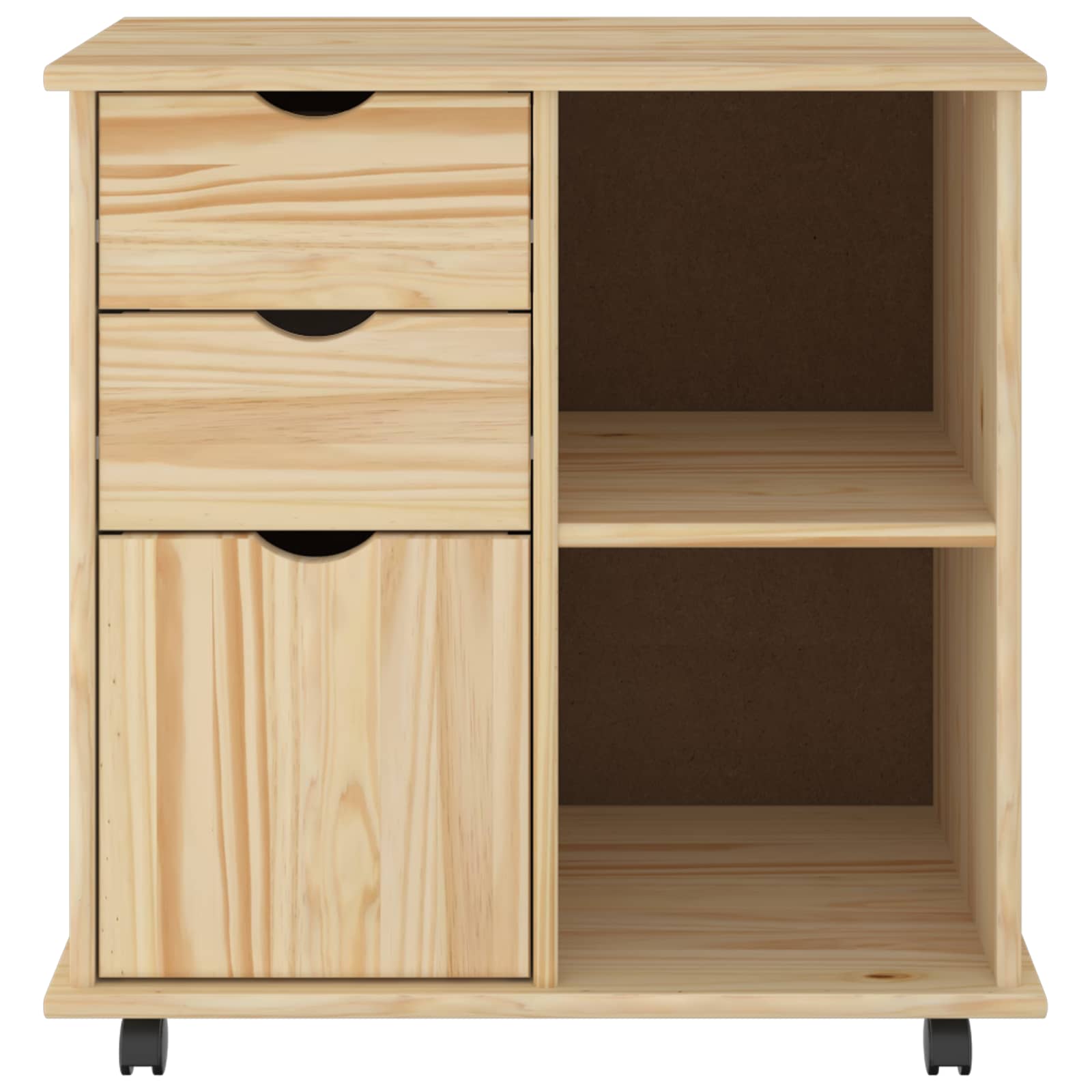Mobilni ormar Smeđa 63,5 x 39 x 65,5 cm Čvrsto borovo drvo