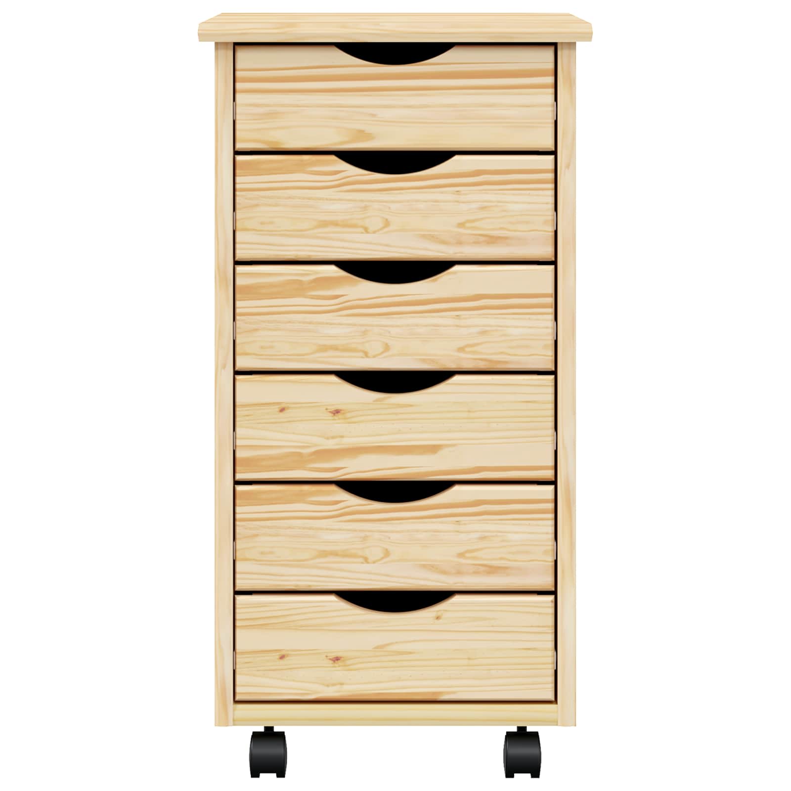 Pokretni ormar s ladicama MOSS Prozirni lak 34 x 39 x 65,5 cm