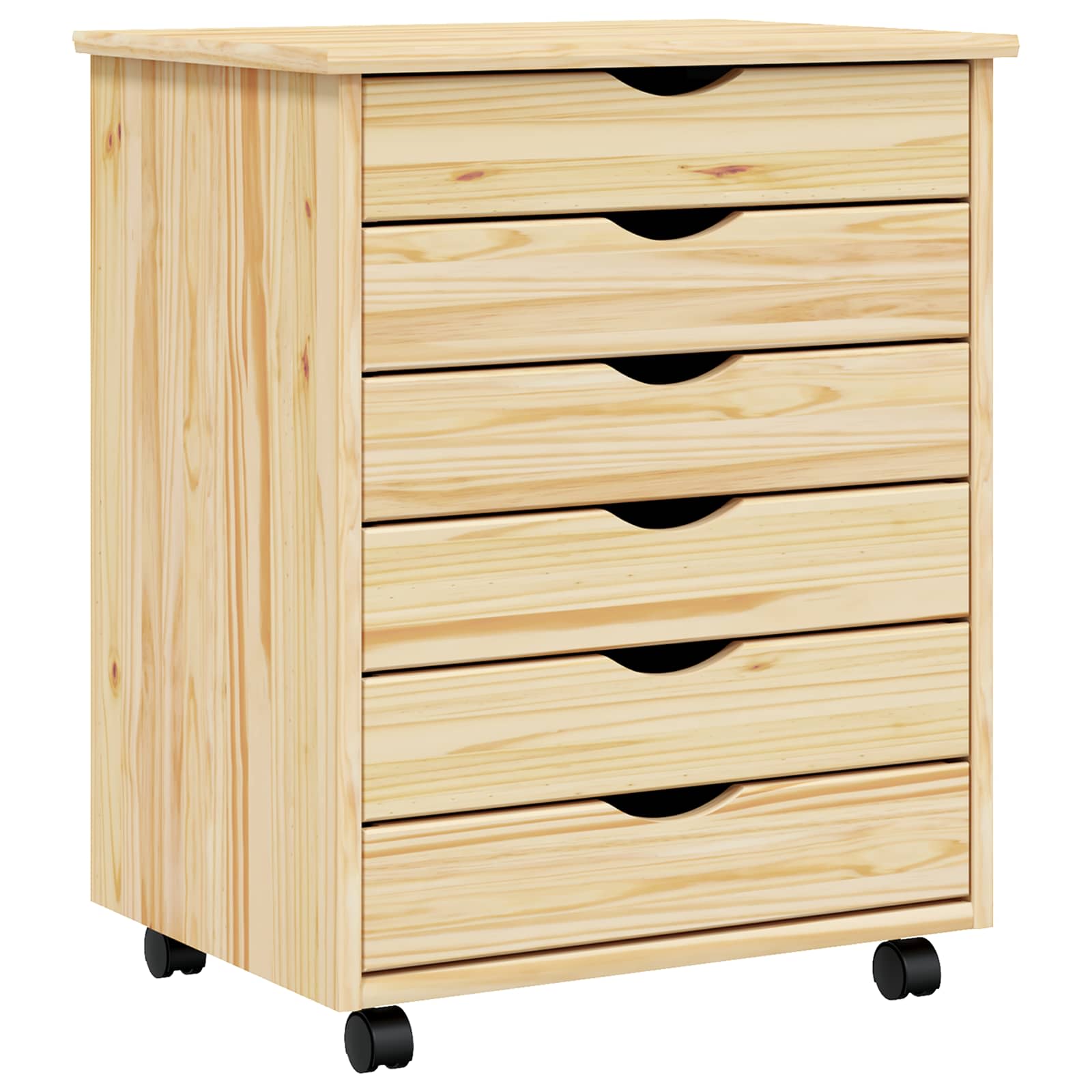 Pokretni ormar s ladicama MOSS Prozirni lak 53 x 39 x 65,5 cm