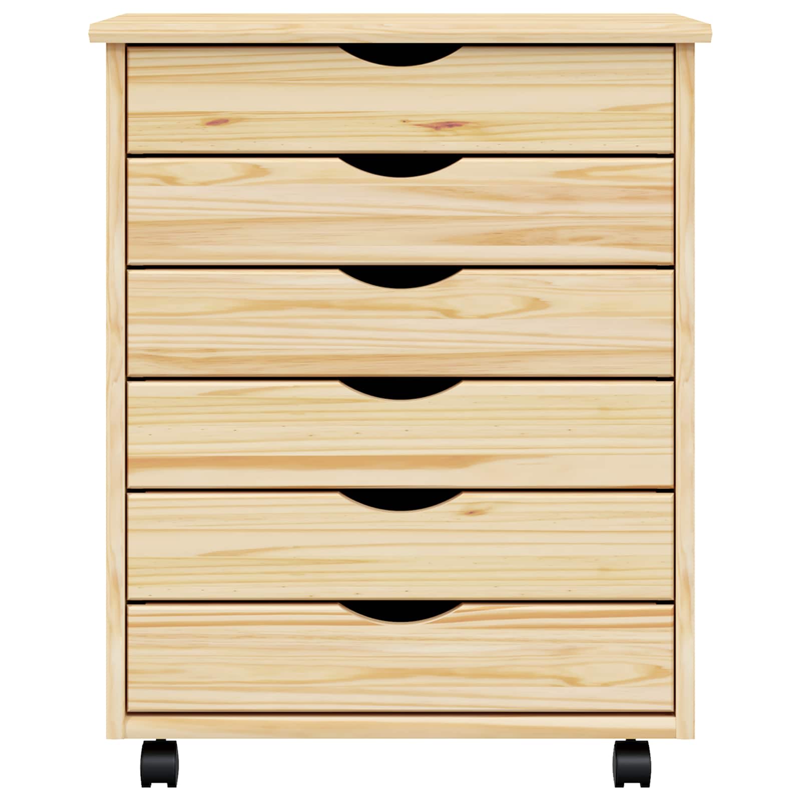 Pokretni ormar s ladicama MOSS Prozirni lak 53 x 39 x 65,5 cm