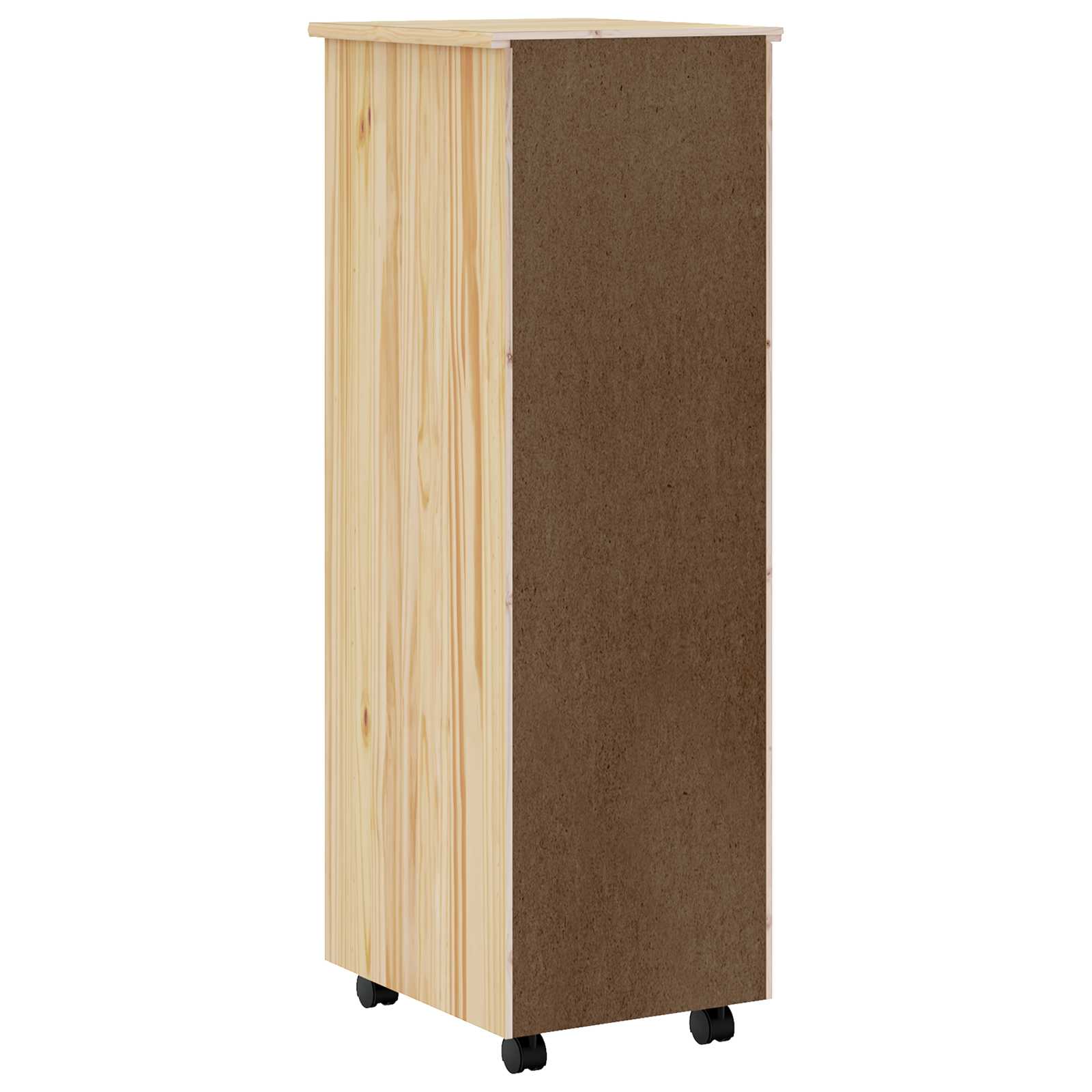 Pokretni ormar s ladicama MOSS Prozirni lak 34 x 39 x 103 cm