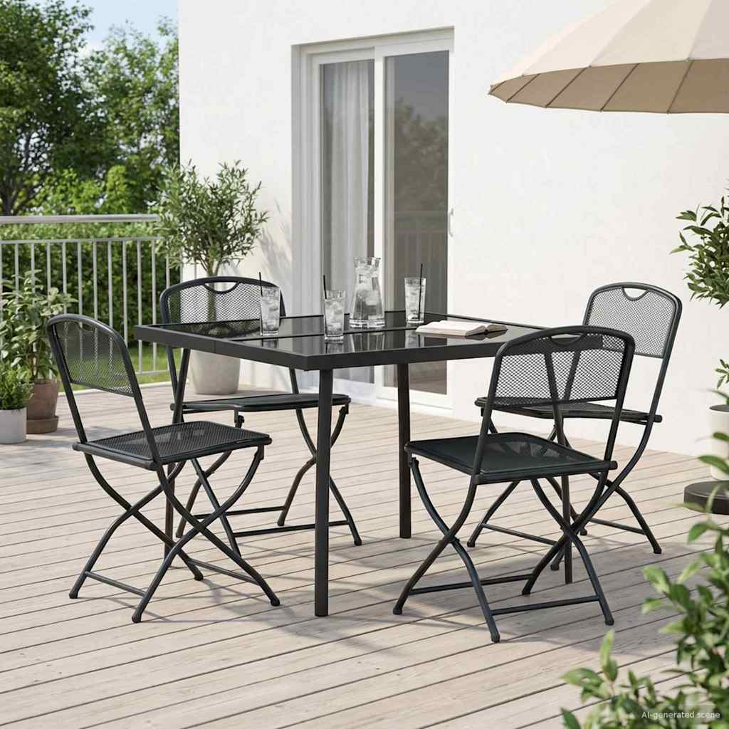 Set vanjskog namještaja 5 pcs Antracit Željezo i čelik