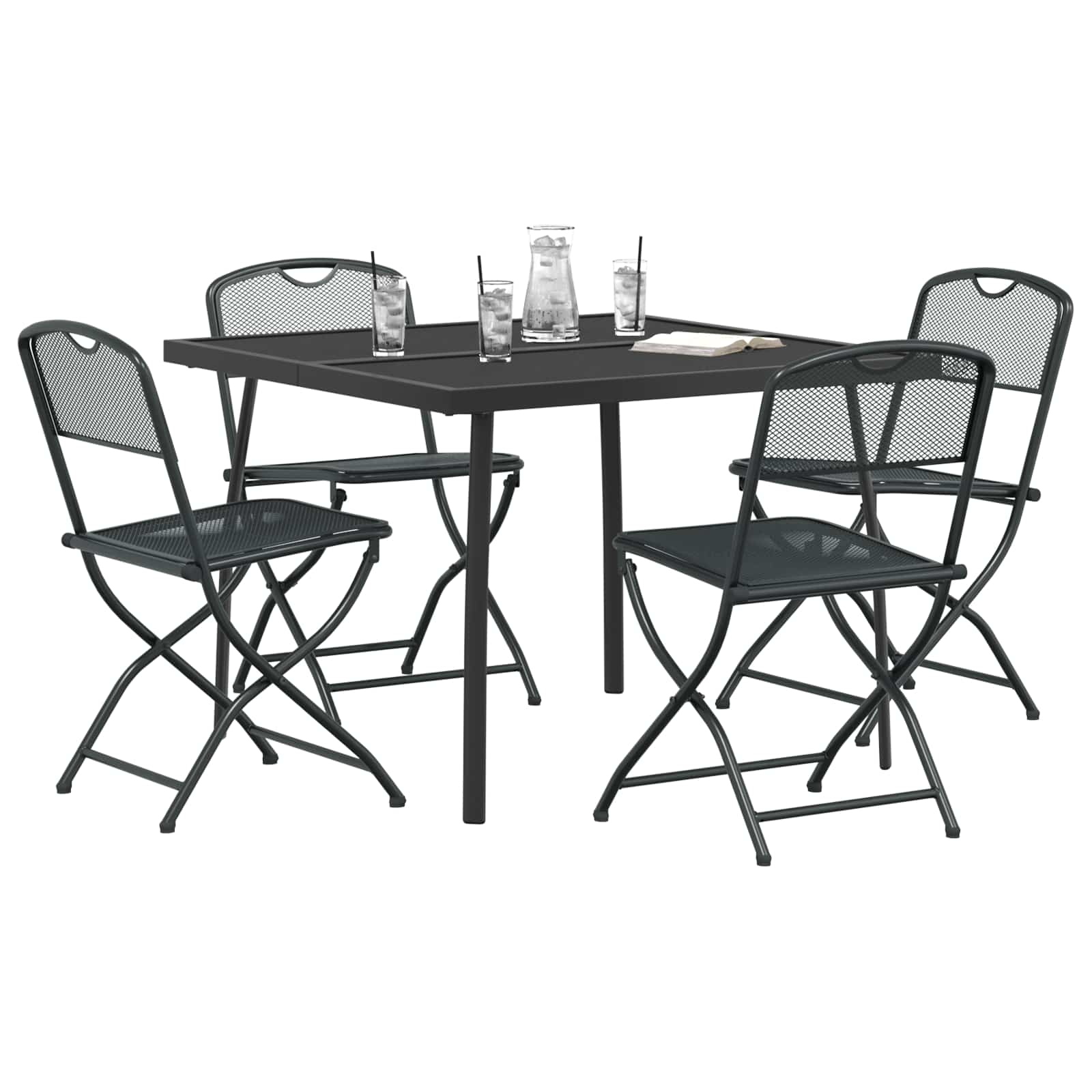 Set vanjskog namještaja 5 pcs Antracit Željezo i čelik