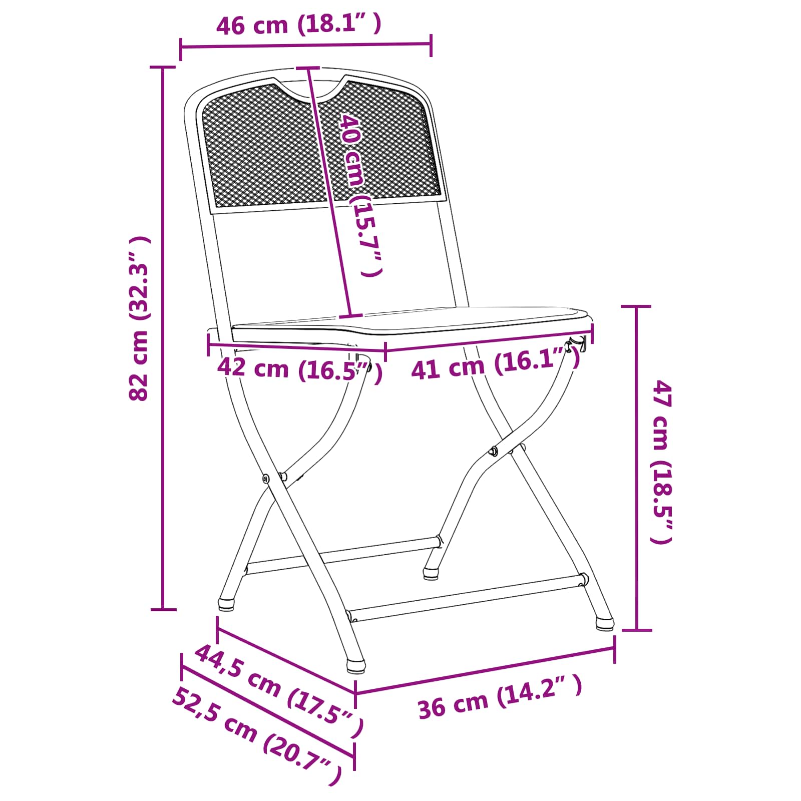 Set vanjskog namještaja 5 pcs Antracit Željezo i čelik