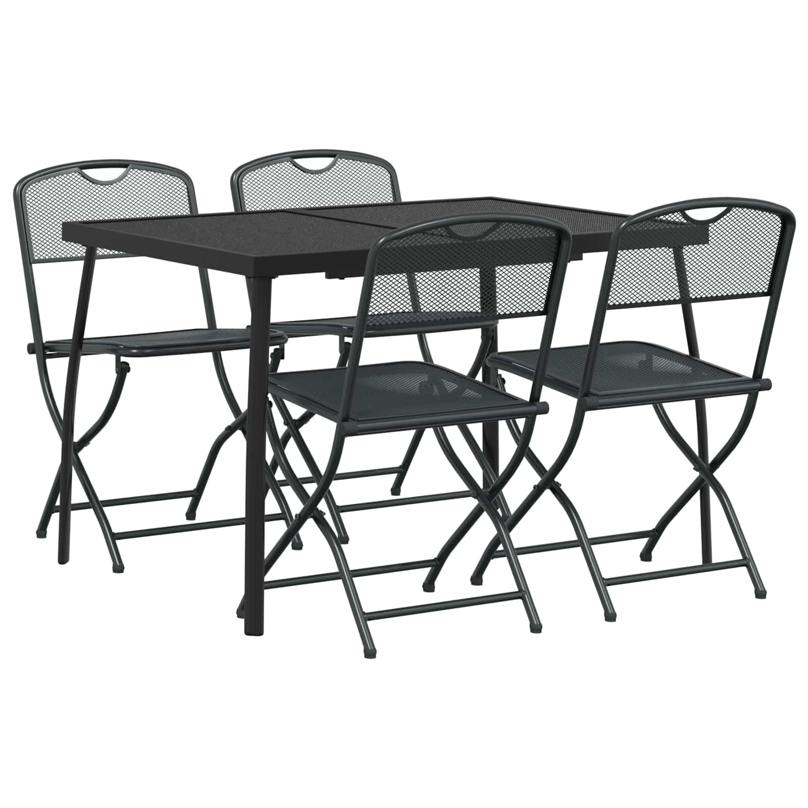 Set vanjskog namještaja 5 pcs Antracit Željezo i čelik
