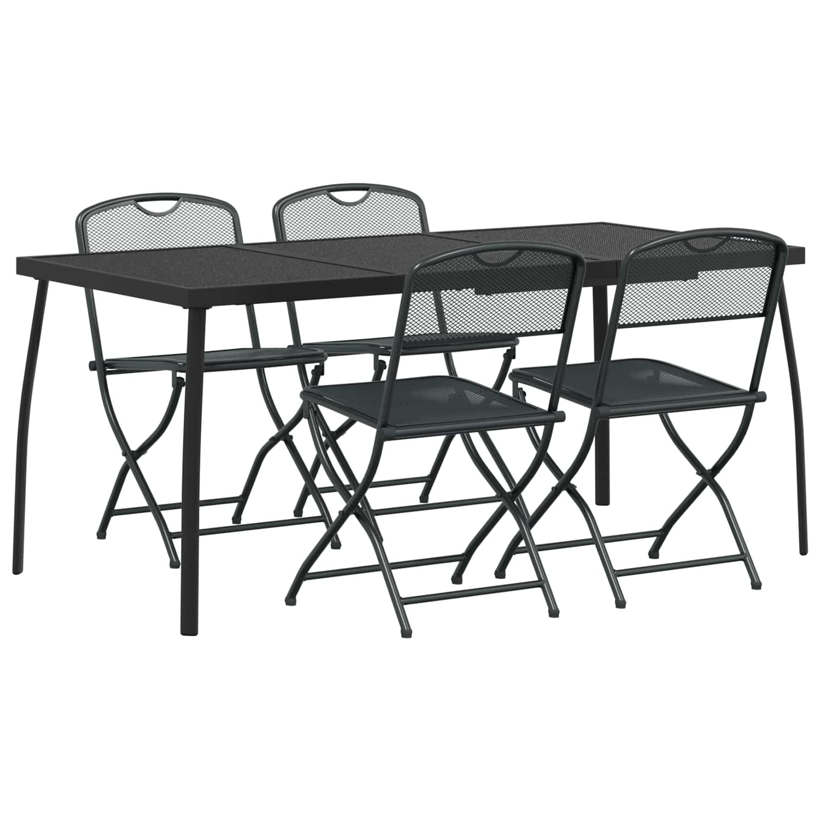 Set vanjskog namještaja 5 pcs Antracit Željezo i čelik