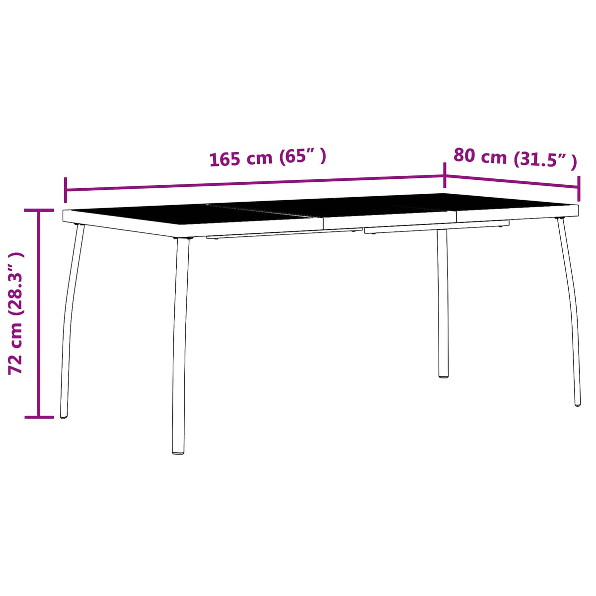 Set vanjskog namještaja 7 pcs Antracit Željezo i čelik