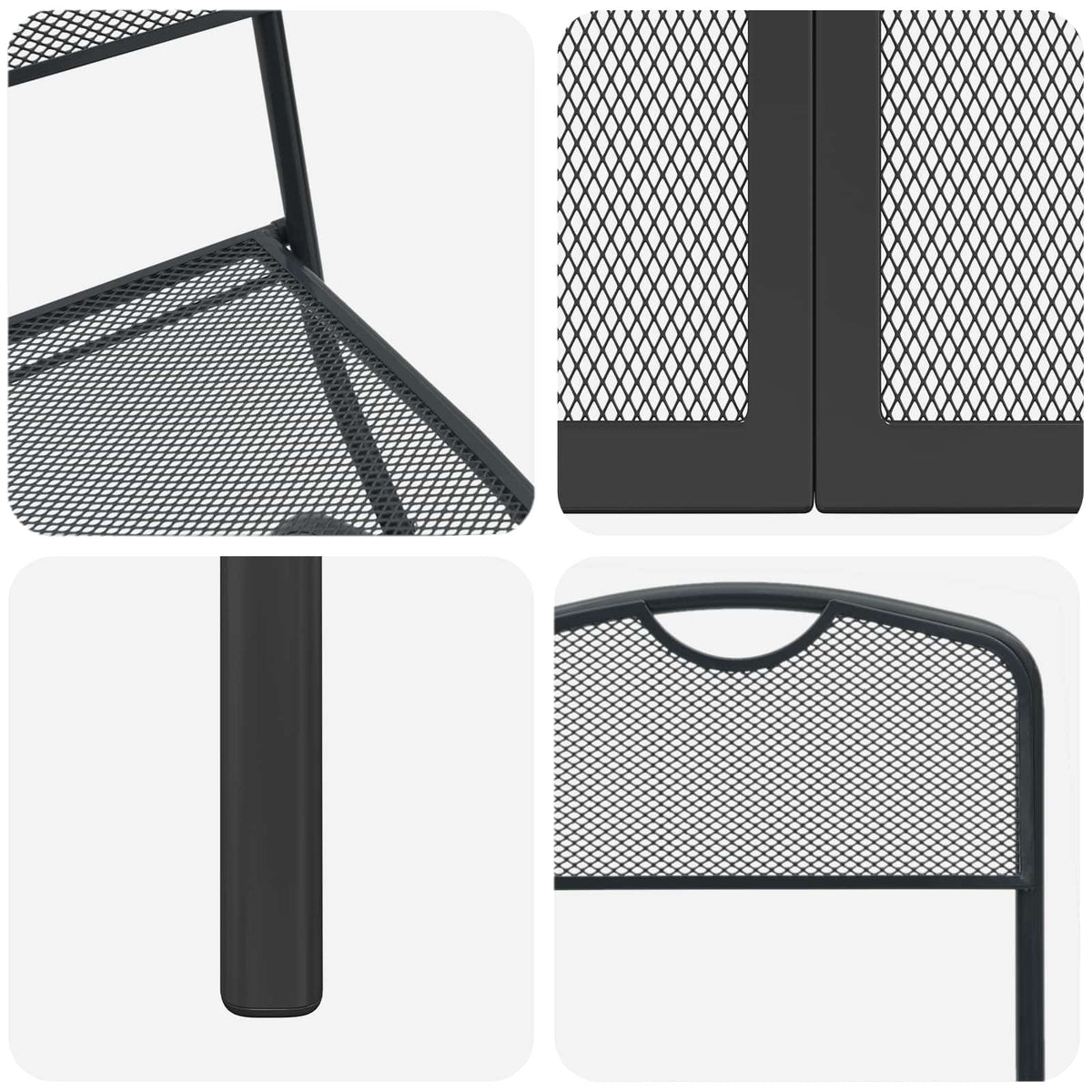Set vanjskog namještaja 9 pcs Antracit Željezo i čelik