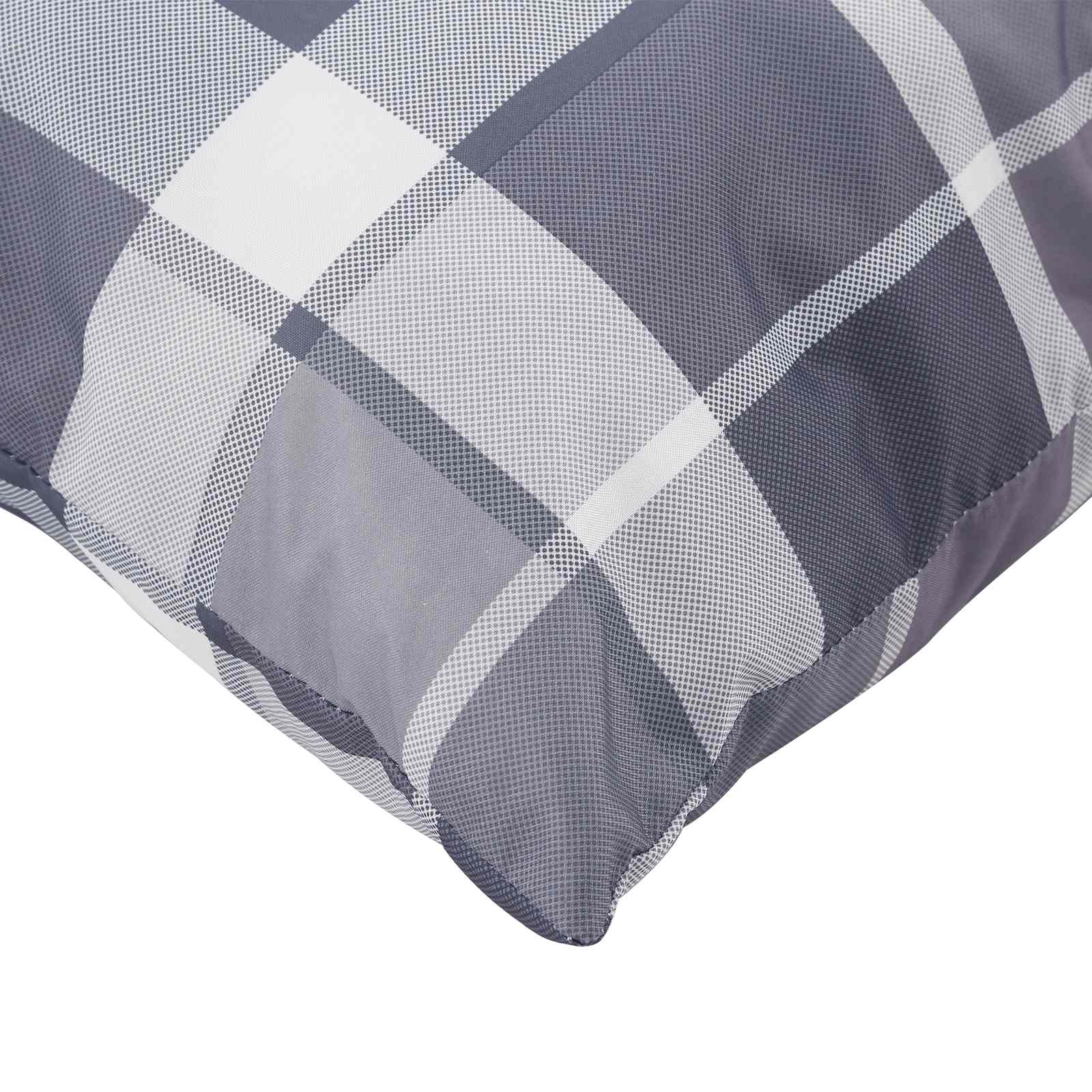 Jastučić za van Kockasto 4 pcs Sivi karirani 40 x 40 cm Tkanina