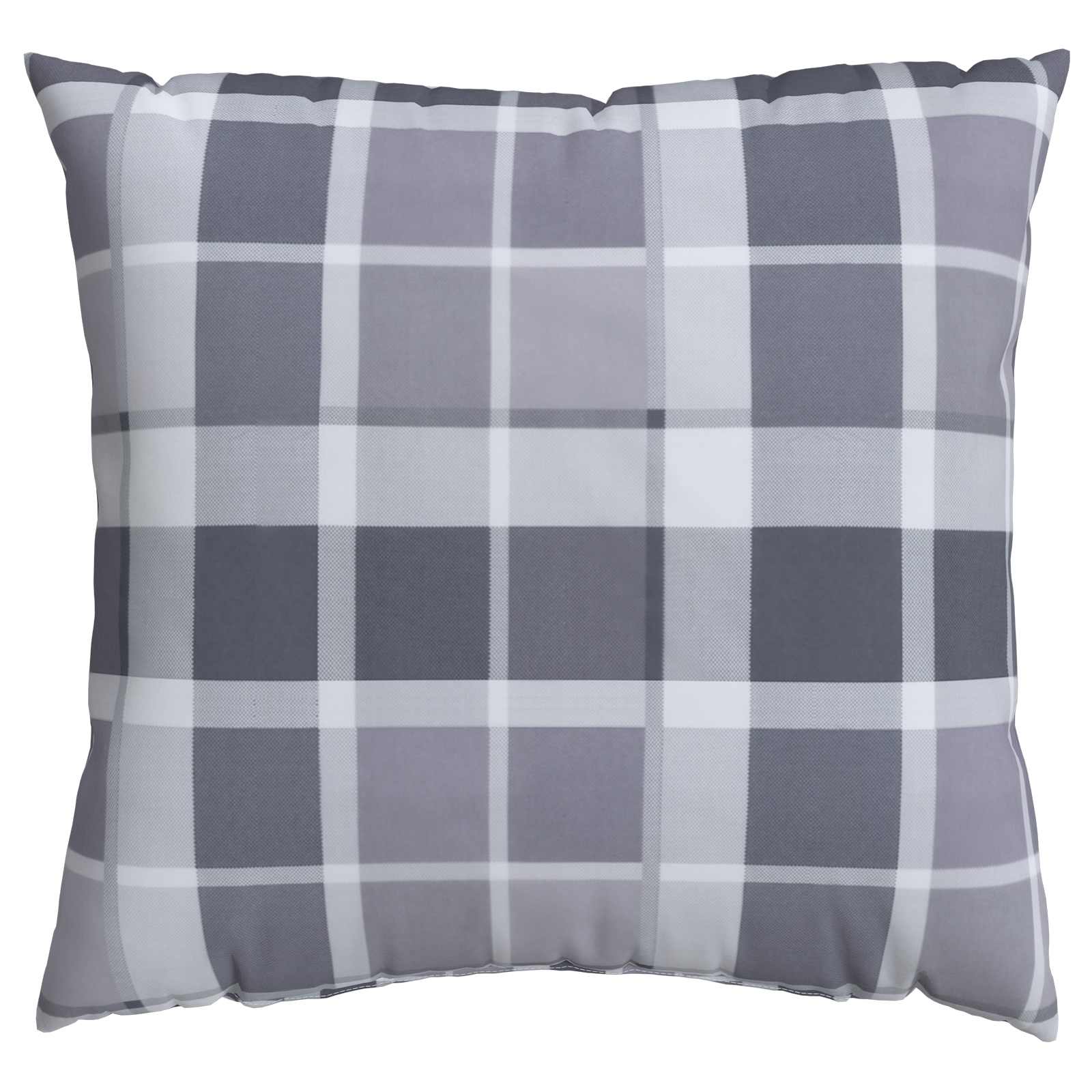 Jastučić za van Kockasto 4 pcs Sivi karirani 40 x 40 cm Tkanina