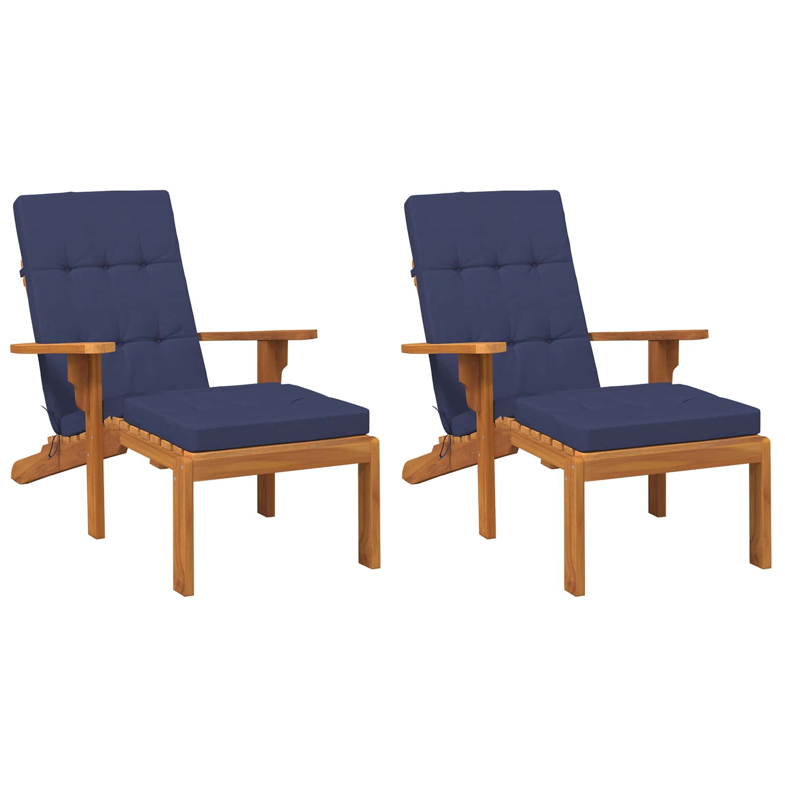 Jastučić za van 2 pcs Mornarsko plava 180 x 55 x 7 cm Tkanina
