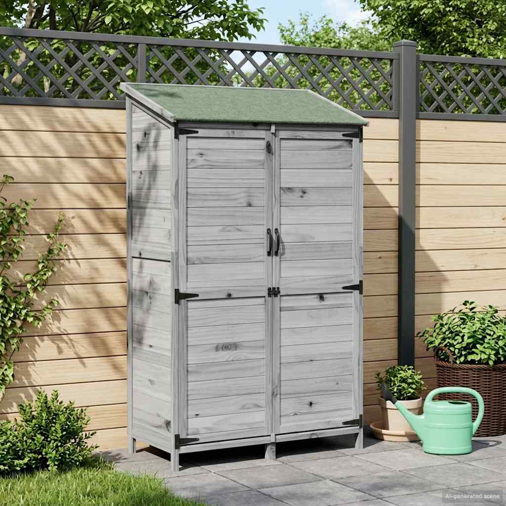 Vrtna Šupa Siva 106,5 x 56 x 176 cm Konstruirano drvo