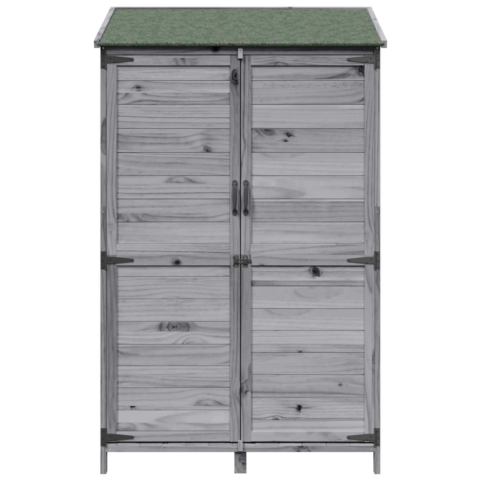 Vrtna Šupa s krovom Siva 106,5 x 56 x 176 cm Čvrsto drvo jele