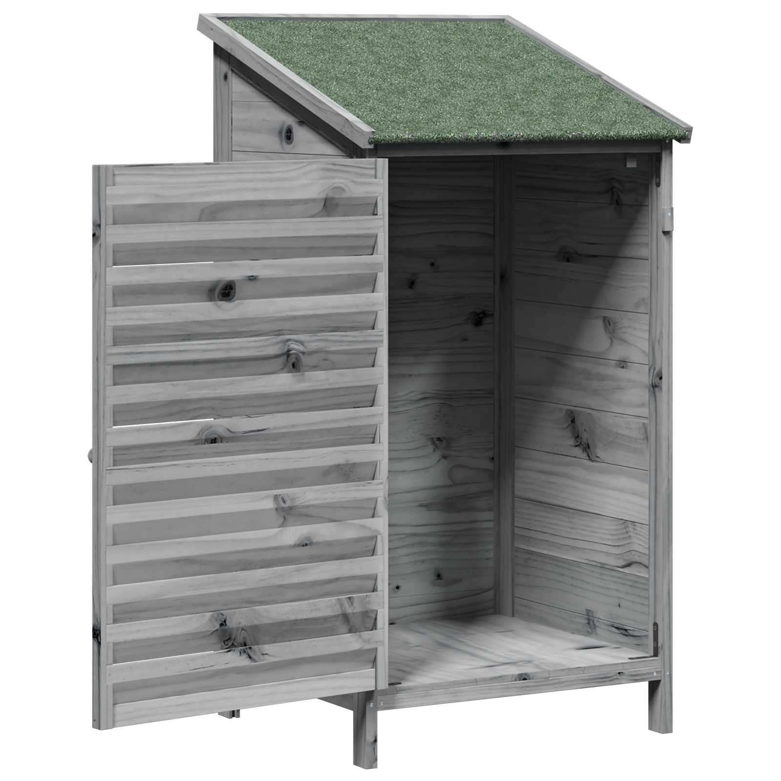 Vrtna Šupa Siva 59 x 56 x 113,5 cm Čvrsto drvo jele