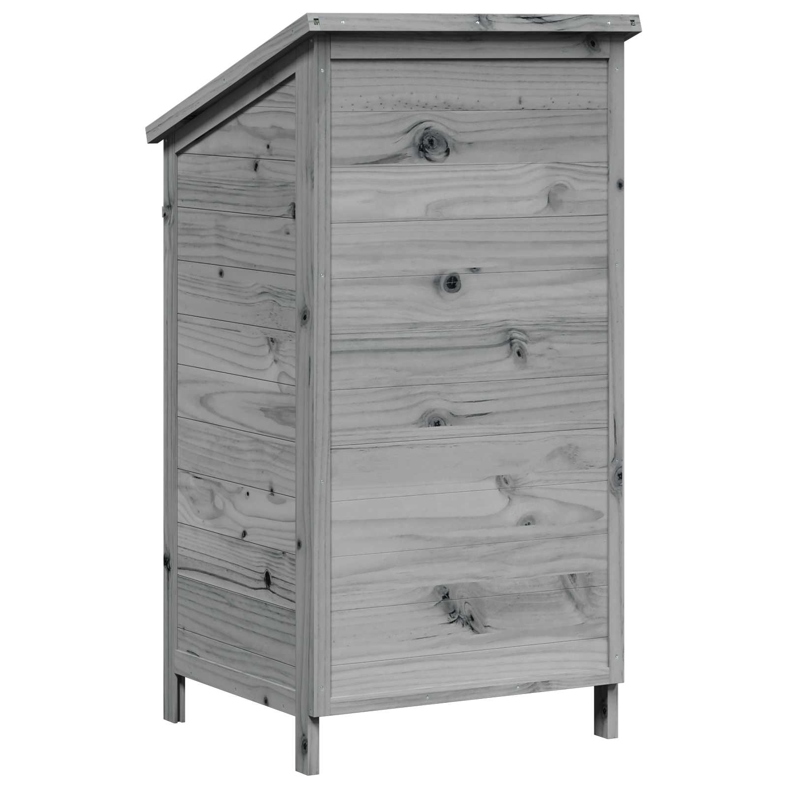 Vrtna Šupa Siva 59 x 56 x 113,5 cm Čvrsto drvo jele
