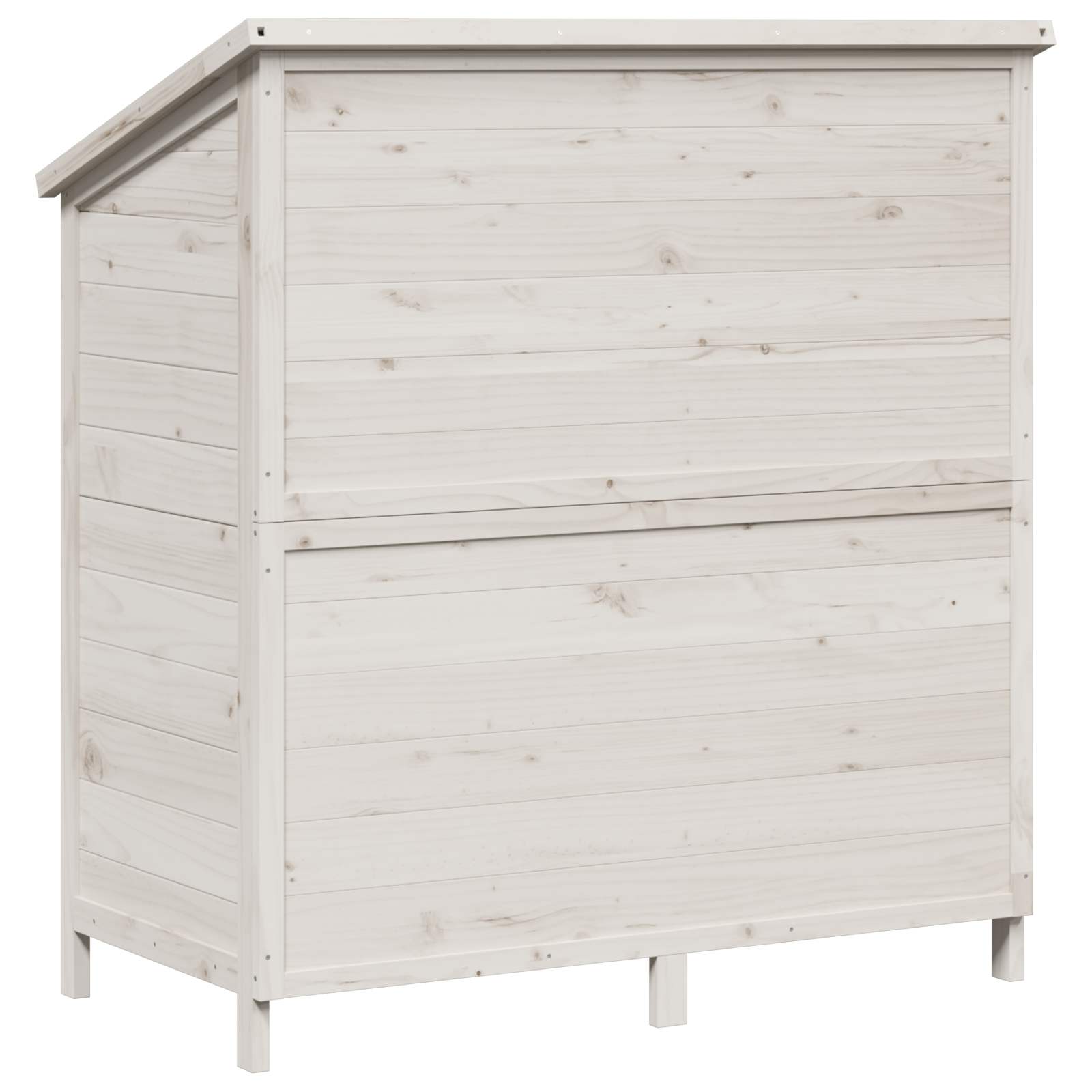 Vrtna Šupa s krovom Bijela 106 x 56 x 113,5 cm Čvrsto drvo jele