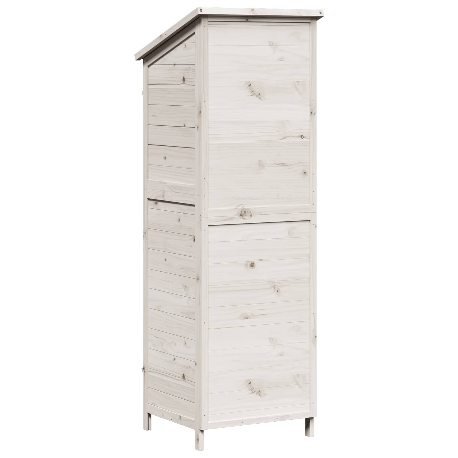 Vrtna Šupa Bijela 59 x 56 x 176 cm Čvrsto drvo jele