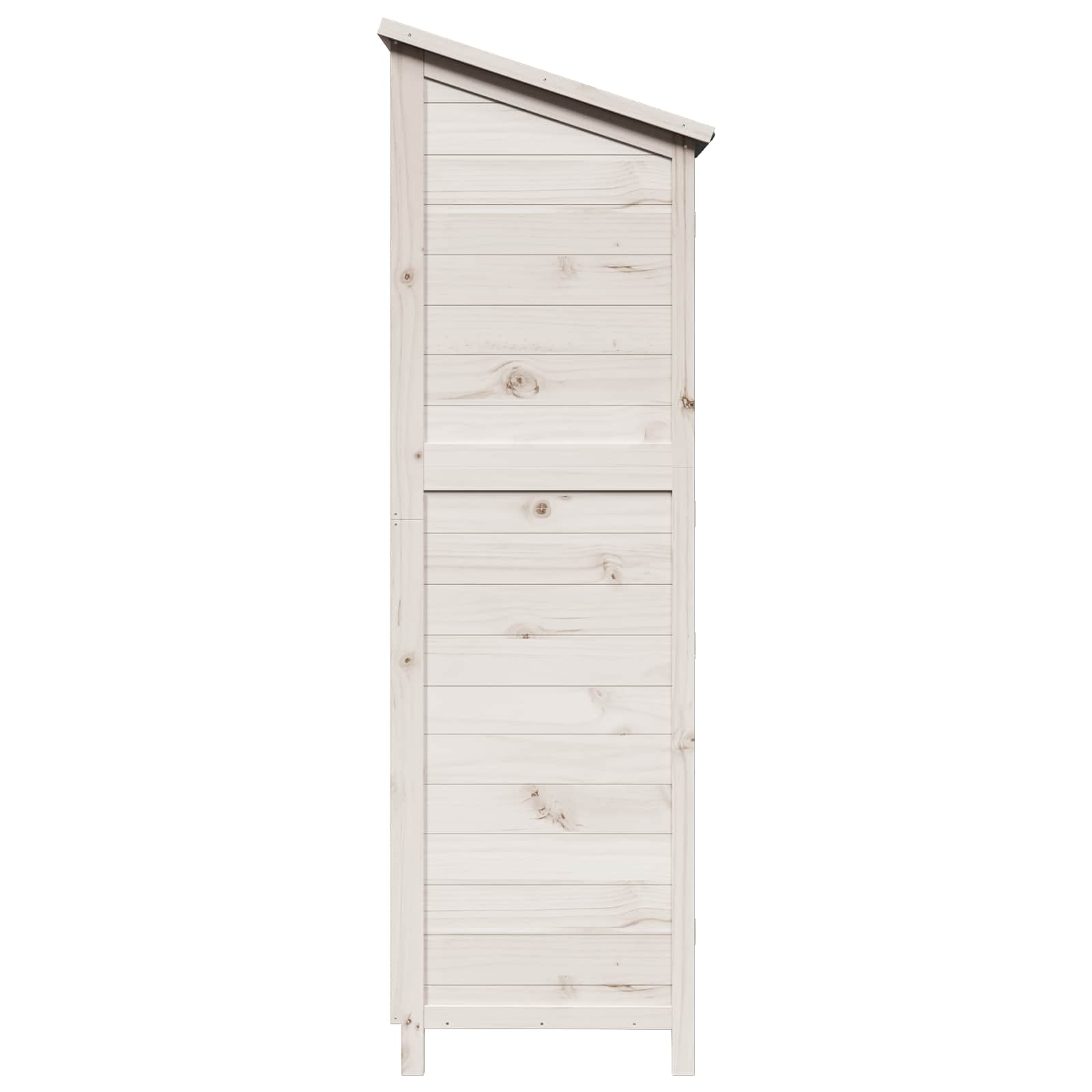 Vrtna Šupa Bijela 59 x 56 x 176 cm Čvrsto drvo jele