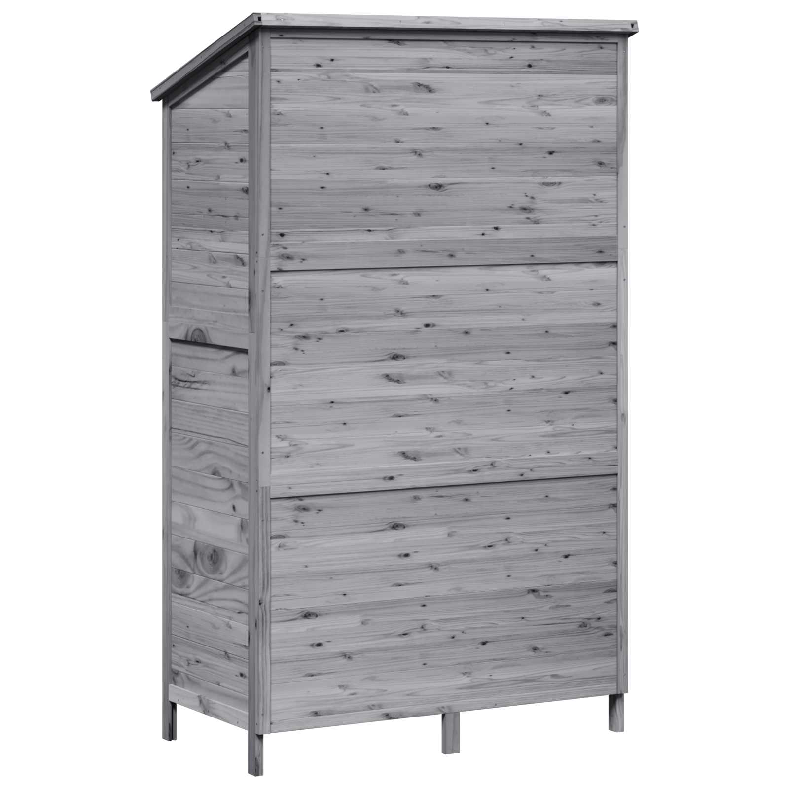 Vrtna Šupa Siva 106 x 56 x 176,5 cm Čvrsto drvo jele