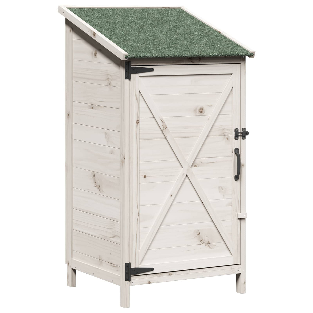Vrtna Šupa Bijela 59,5 x 56 x 113,5 cm Čvrsto drvo jele