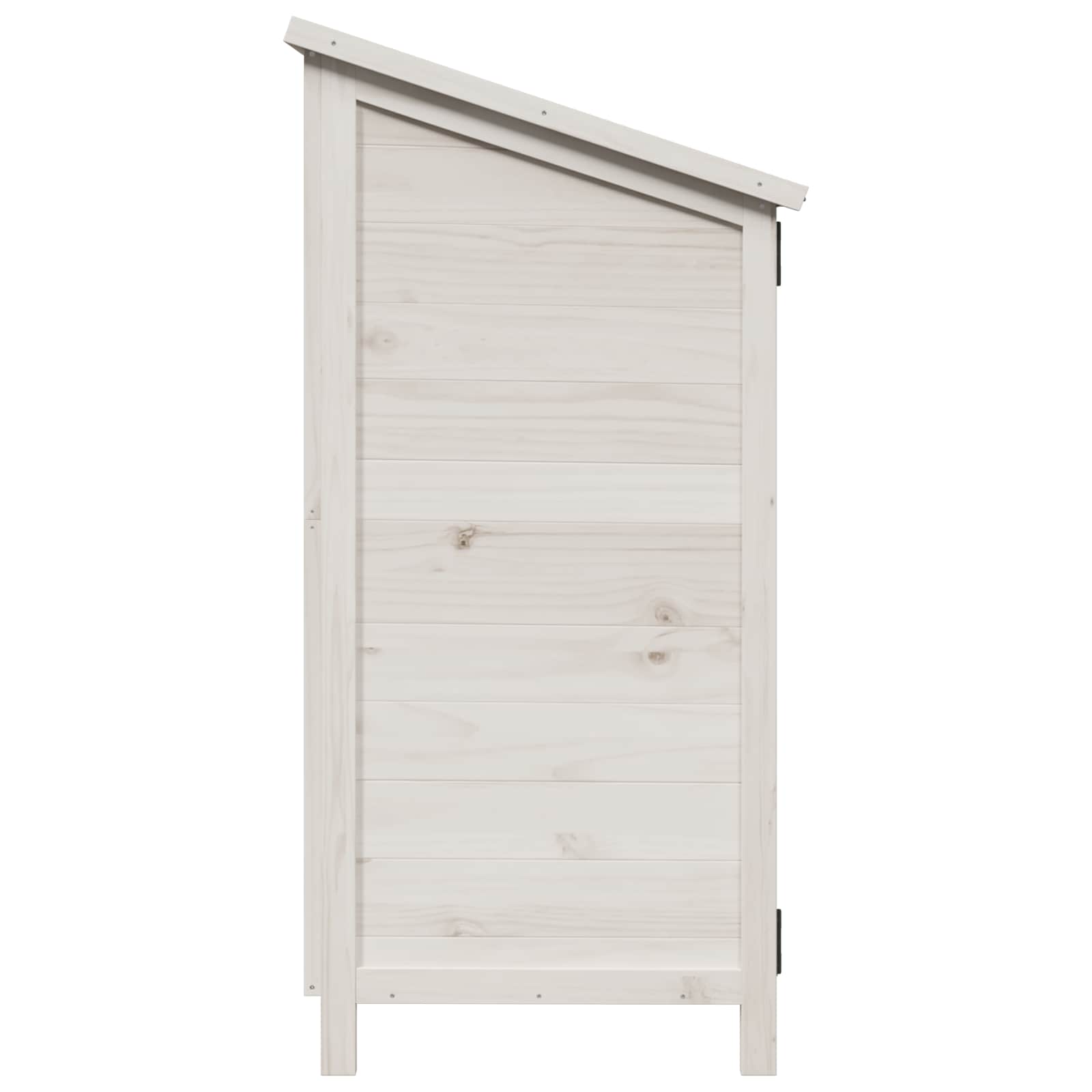 Vrtna Šupa s krovom Bijela 106 x 56 x 113,5 cm Čvrsto drvo jele
