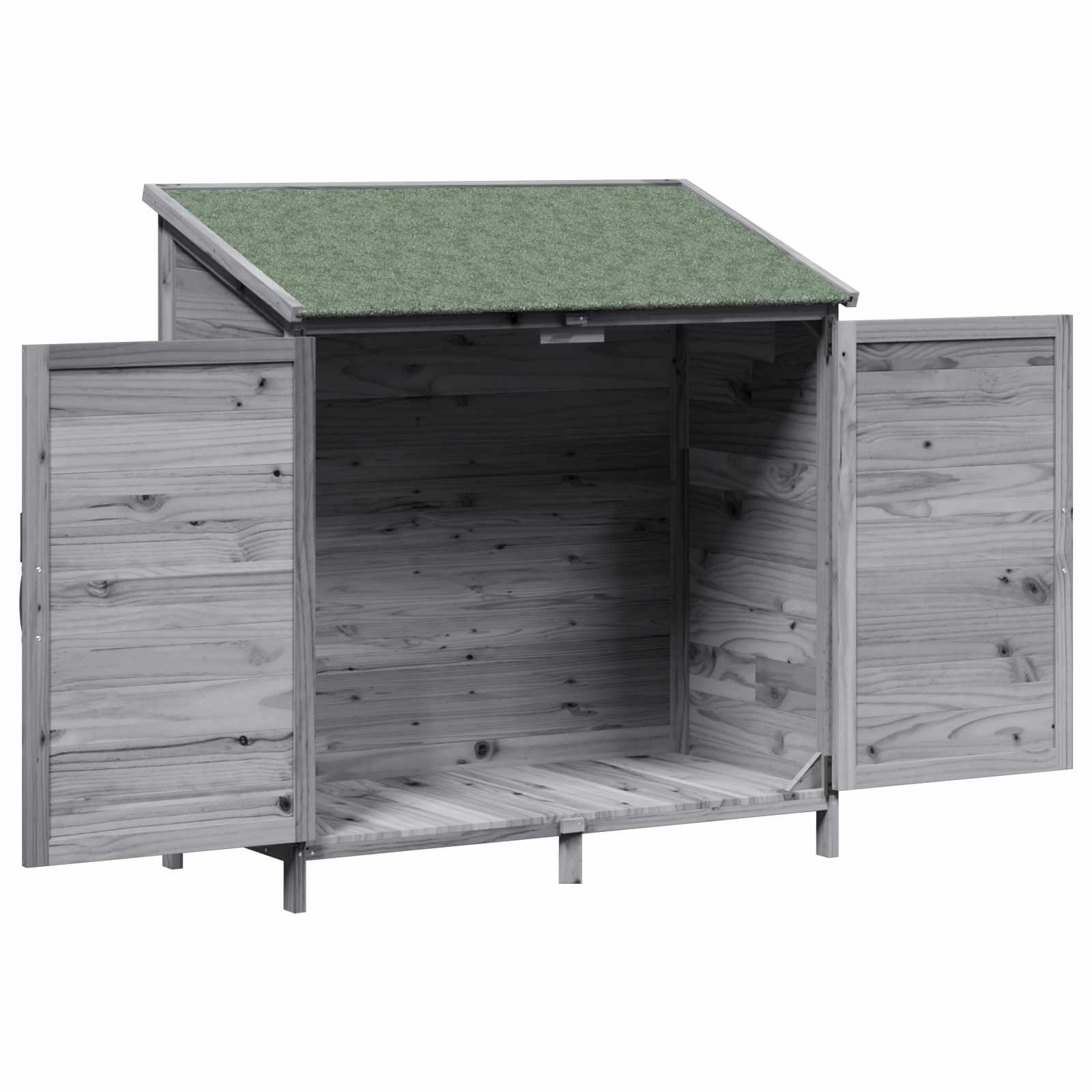 Vrtna Šupa s krovom Siva 106 x 56 x 113,5 cm Čvrsto drvo jele
