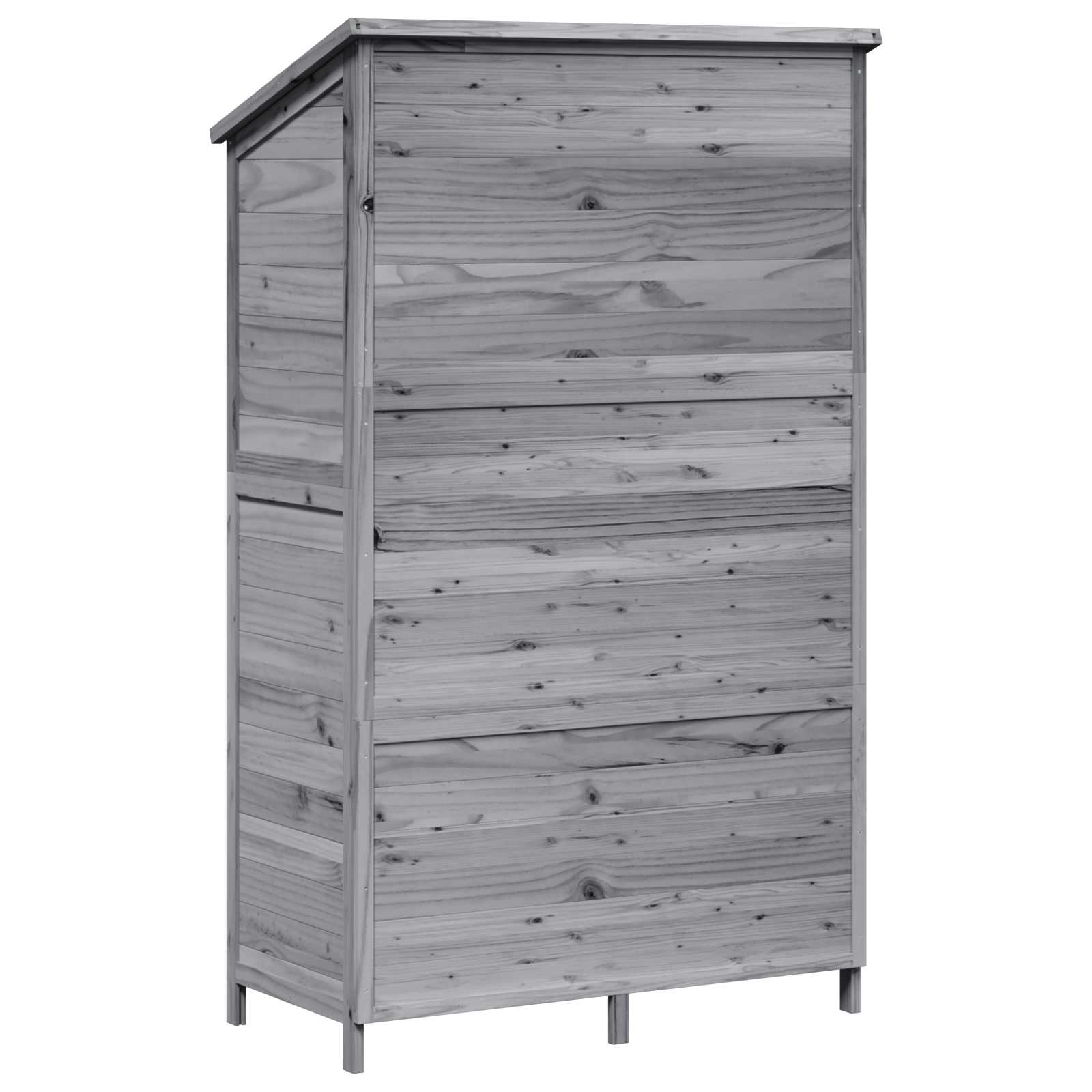 Vrtna Šupa s krovom Siva 106 x 56 x 176,5 cm Čvrsto drvo jele