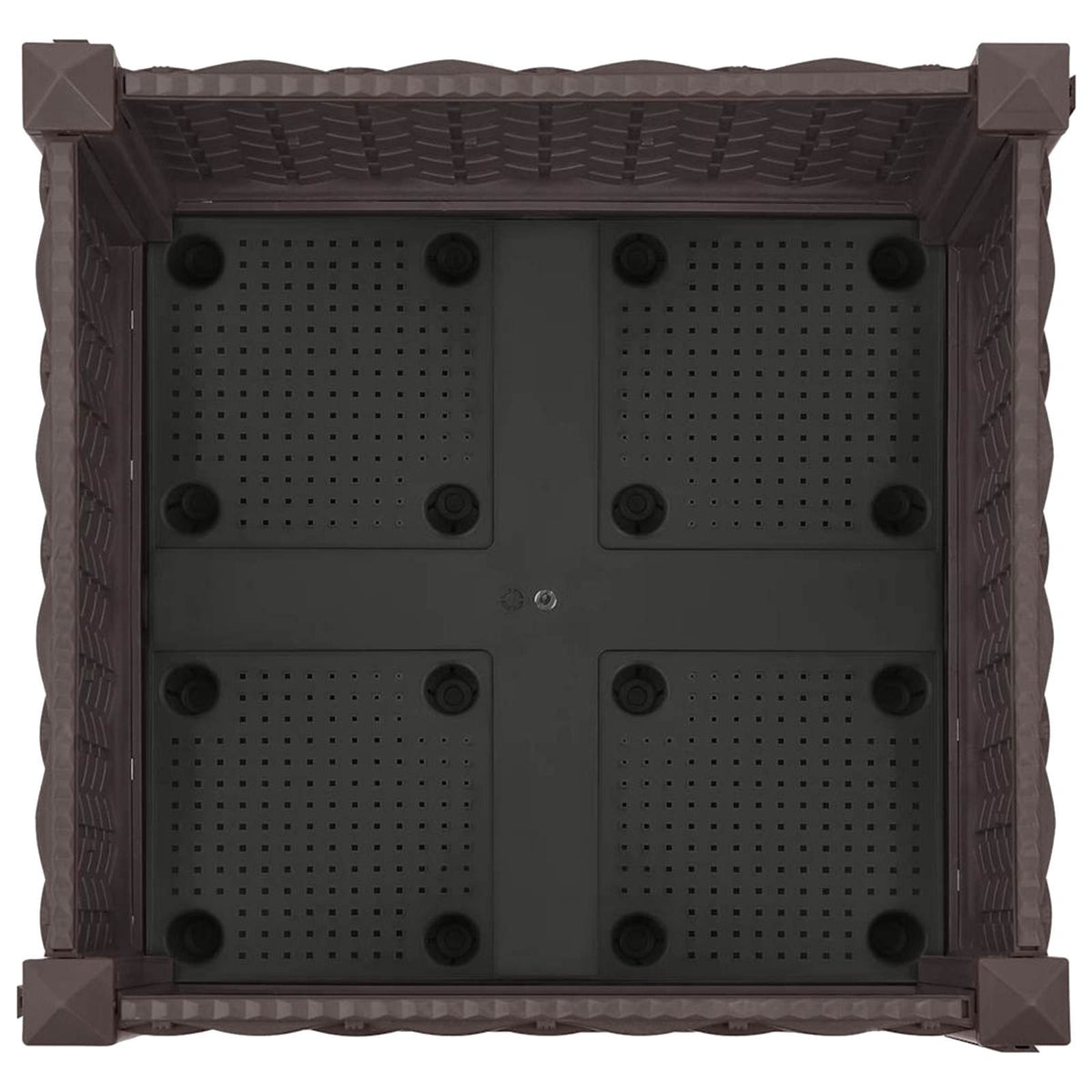 Vrtni saksija s kotačima Smeđa 40 x 40 x 29 cm PP