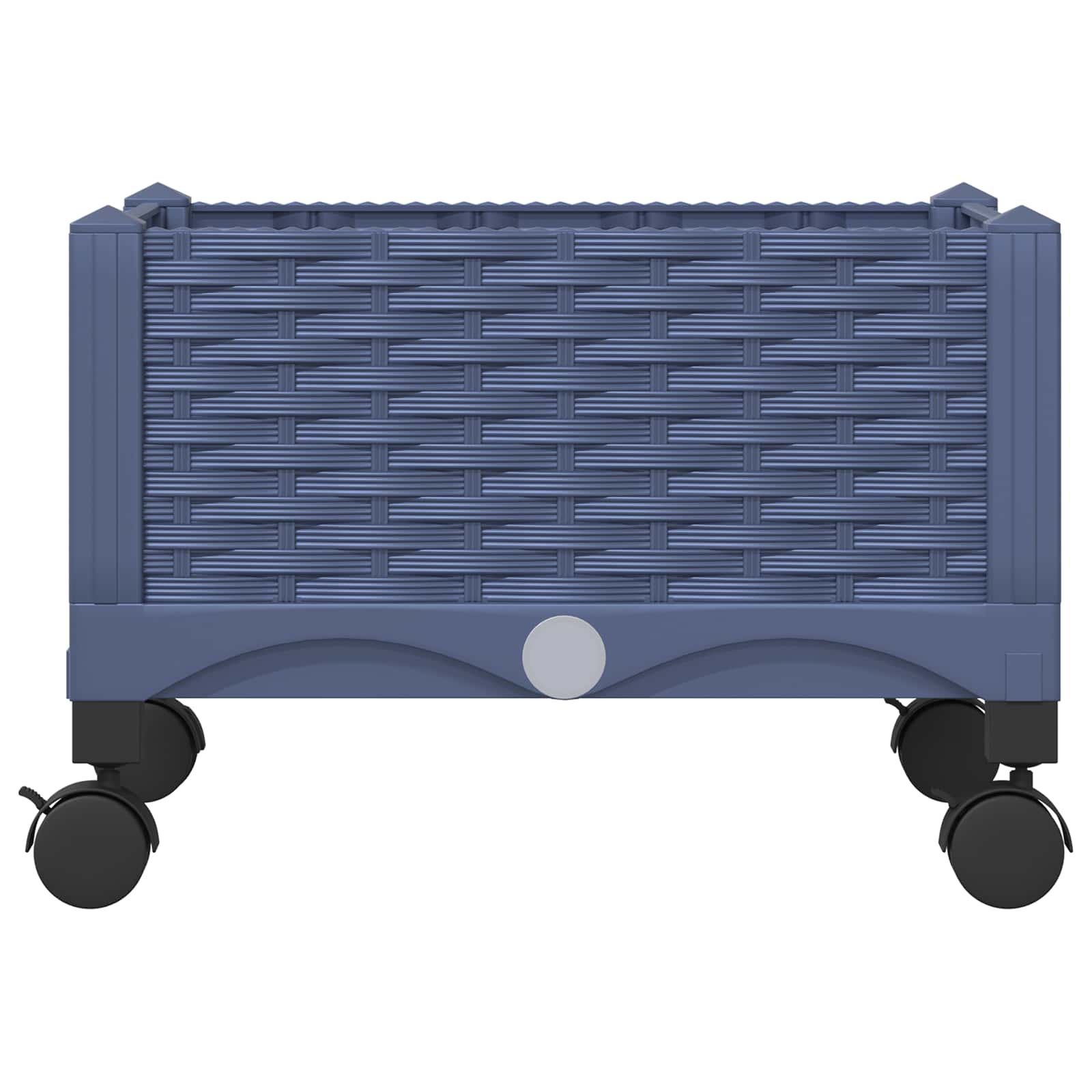 Vrtni saksija s kotačima Plavo Sivo 40 x 40 x 33 cm PP